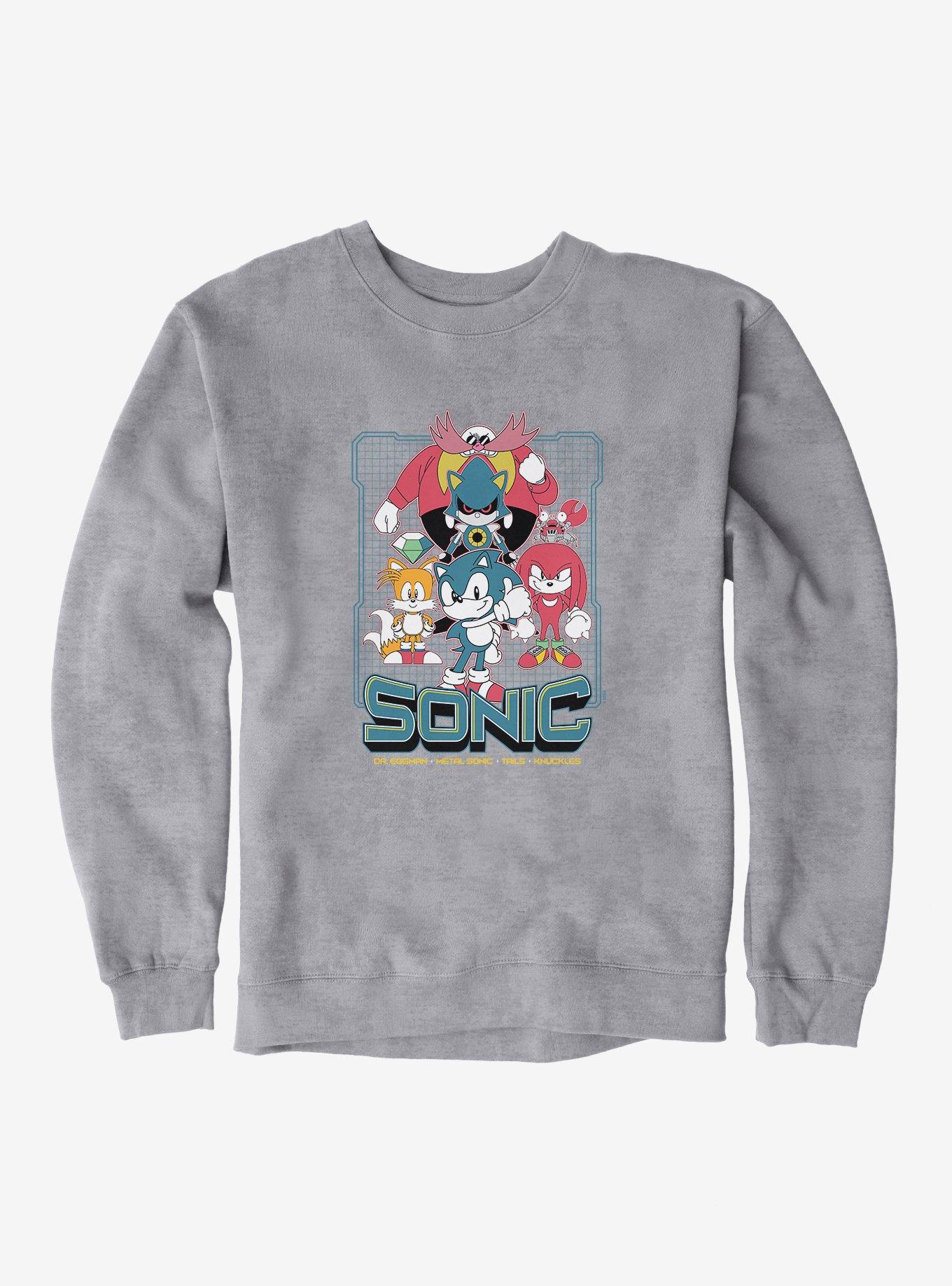 Sonic The Hedgehog Group Retro Sweatshirt, HEATHER, hi-res