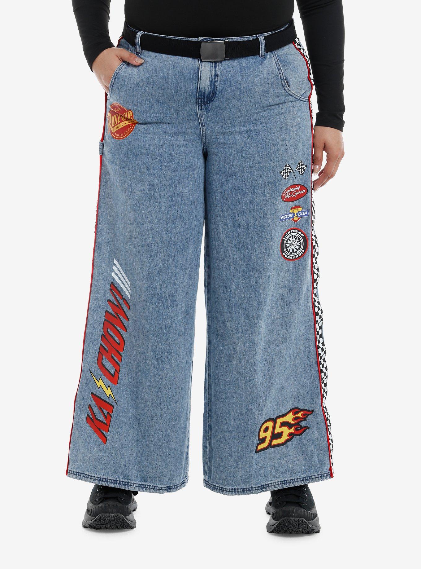 Disney Pixar Cars Race Icons Wide Leg Jeans Plus Size, , hi-res