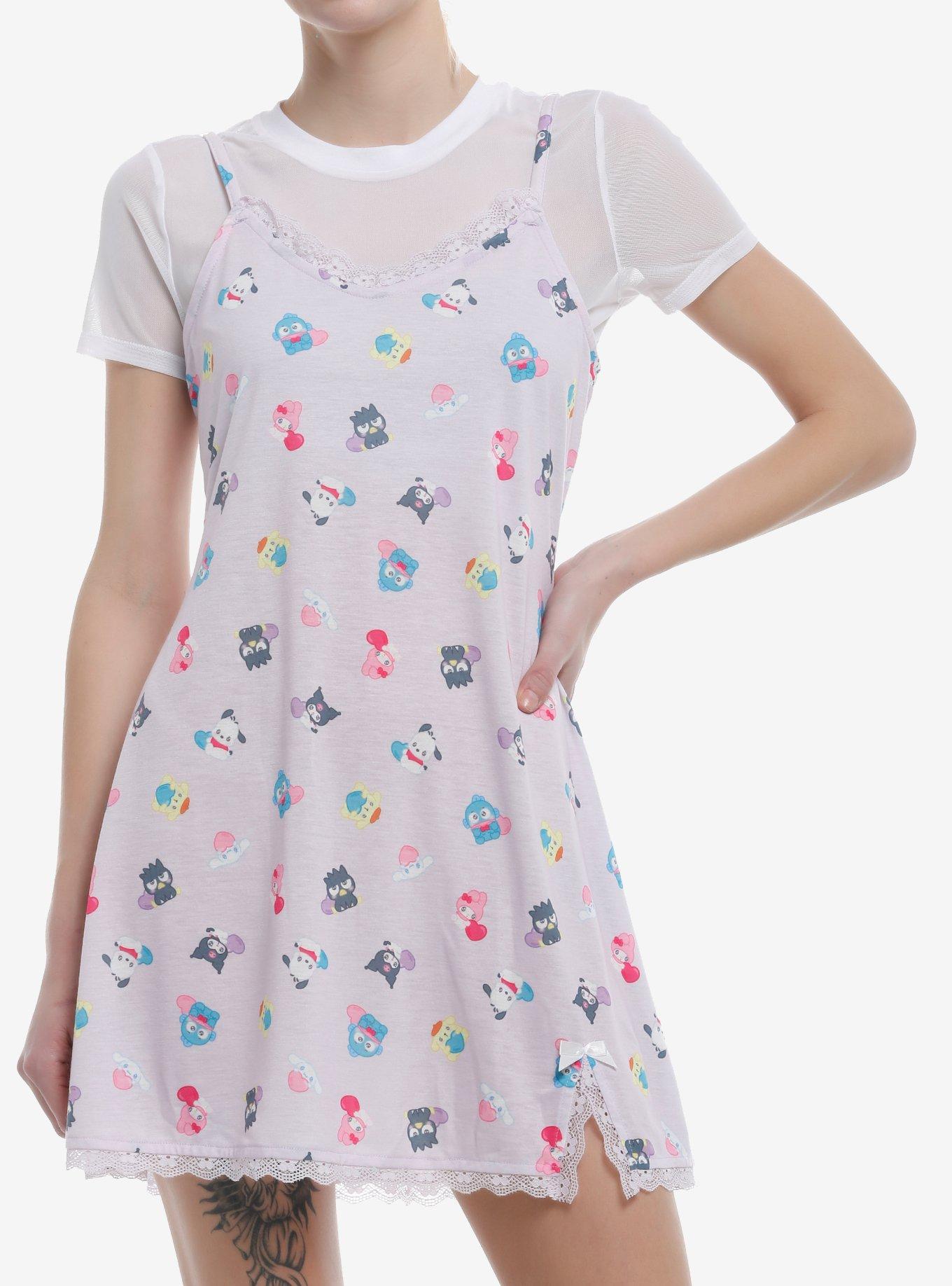 Hello Kitty And Friends Lavender Twofer Slip Dress, , hi-res