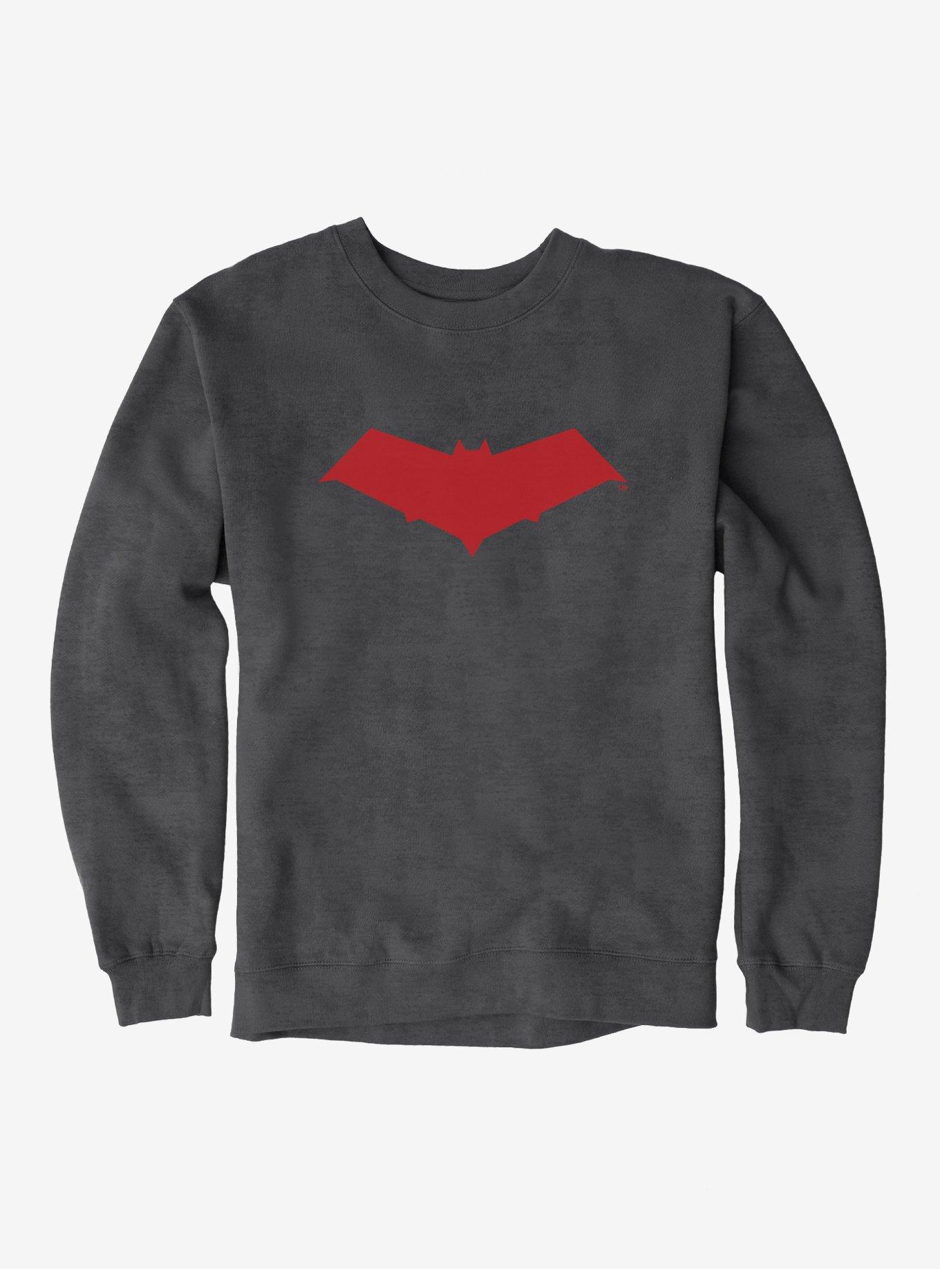 Batman Red Hood Logo Sweatshirt, DARK HEATHER, hi-res