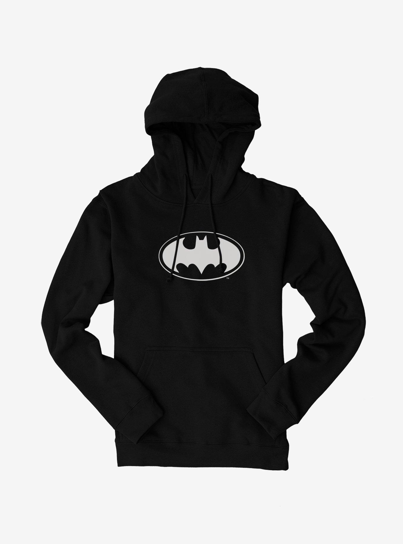 Batman Classic Oval Logo Hoodie, BLACK, hi-res
