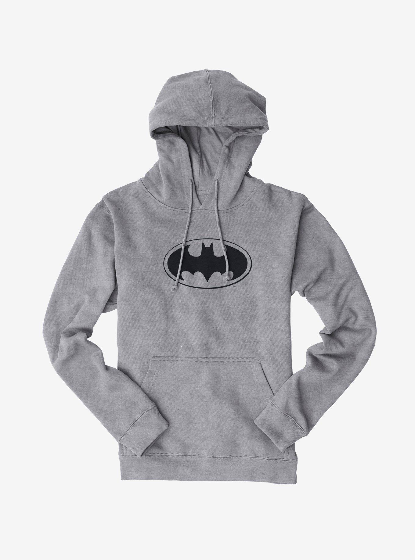 Batman Classic Oval Logo Hoodie, SPORT GRAY, hi-res