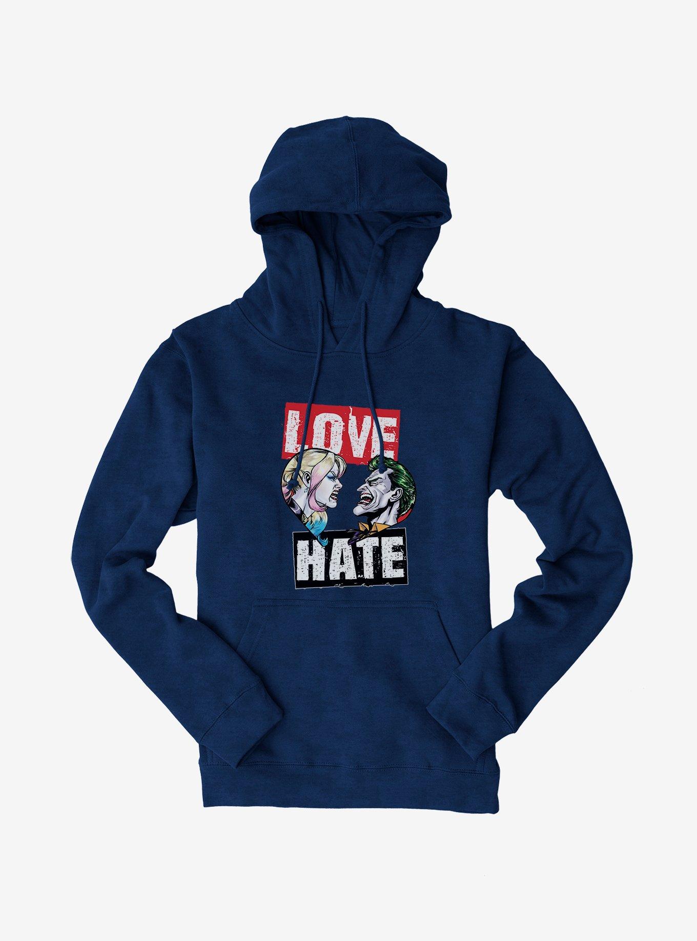 Batman Joker And Harley Quinn Love Hate Hoodie