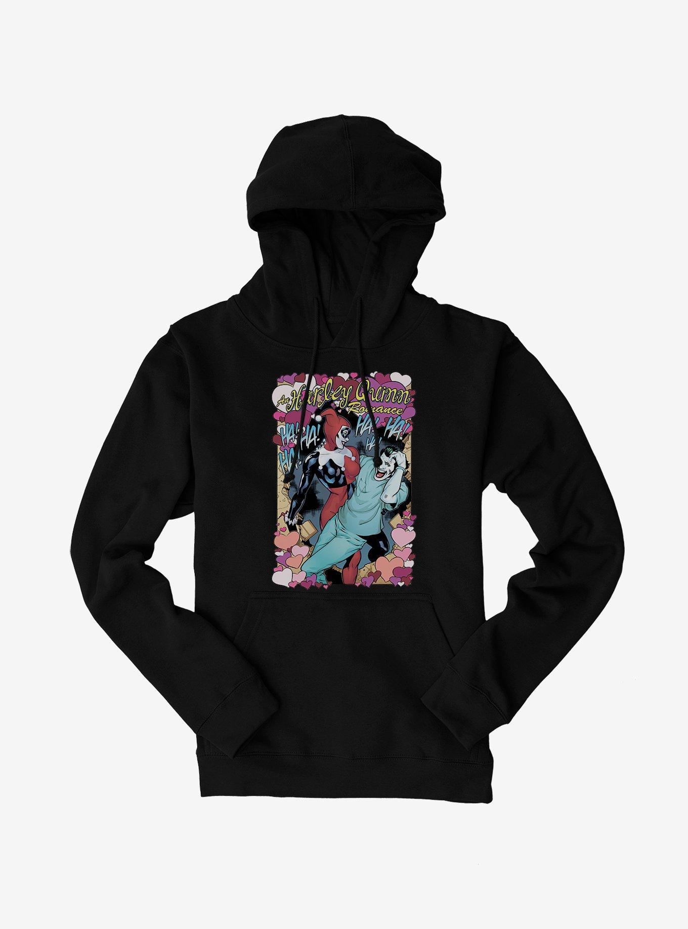 Batman The Joker And Harley Quinn Romance Hoodie, BLACK, hi-res