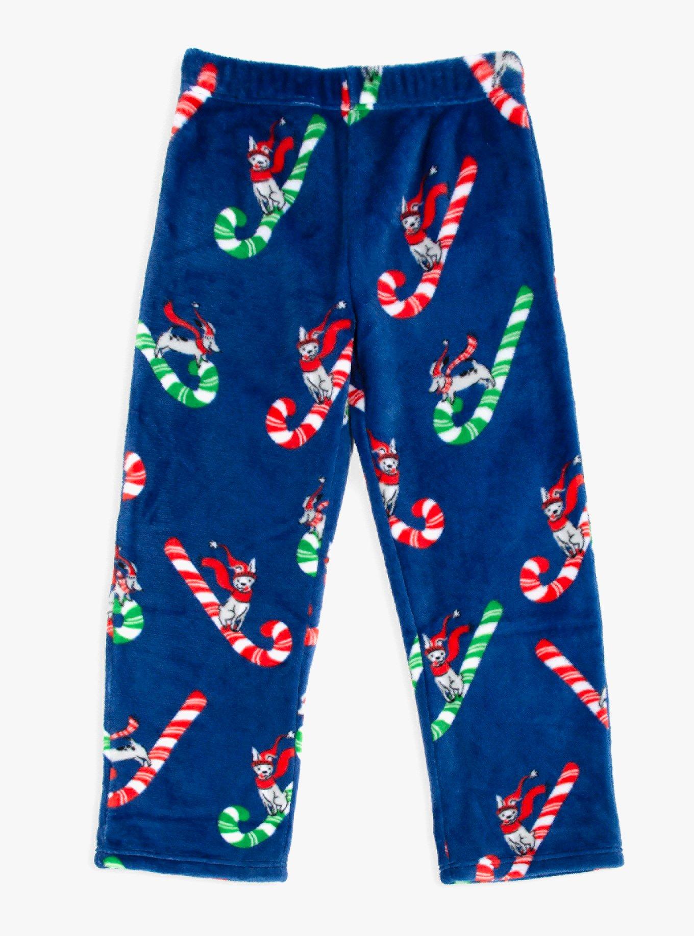 Candy Cane Dog Sled Plush Youth Pajama Pant