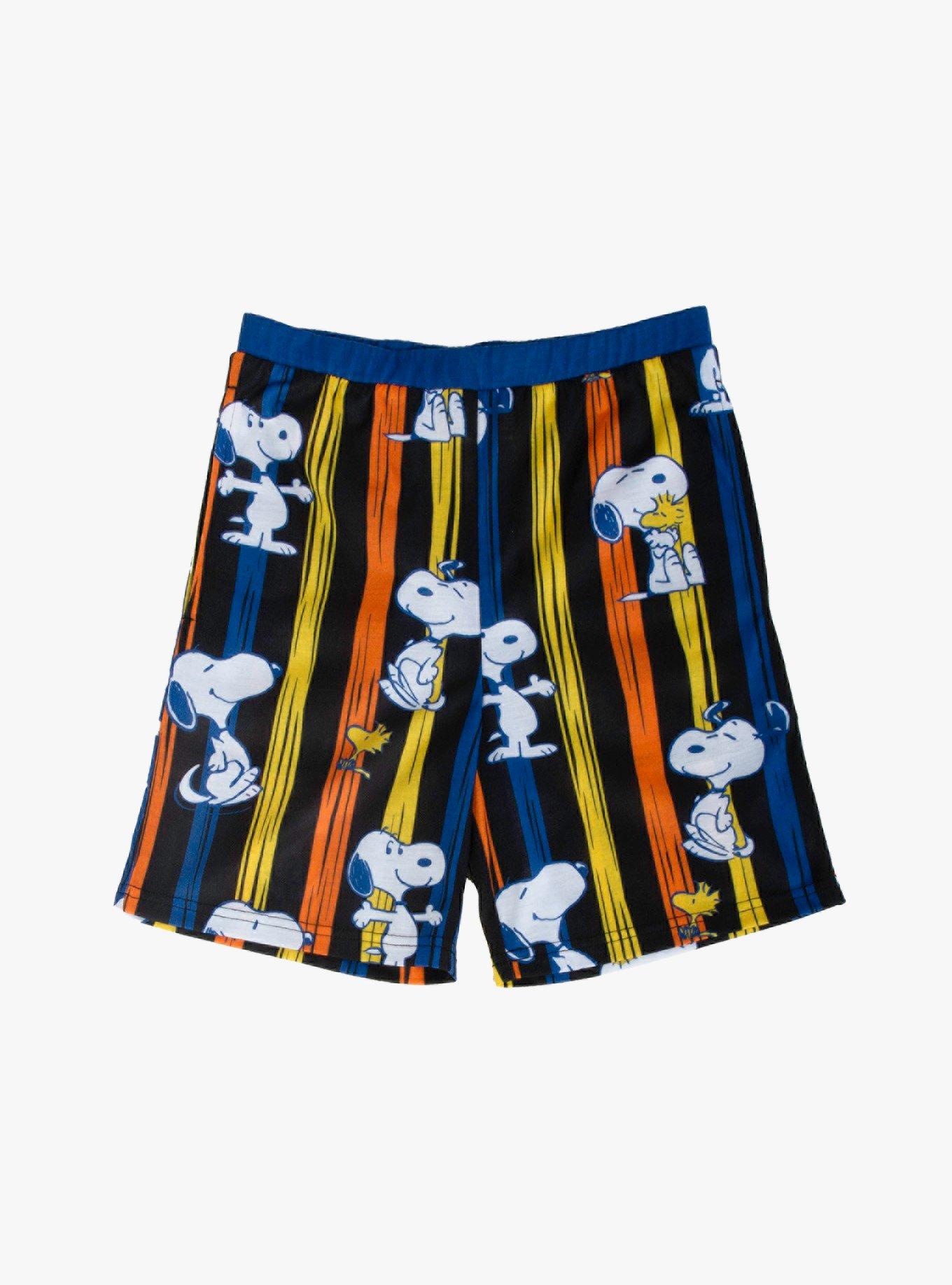 Snoopy Stripes Youth Pajama Shorts