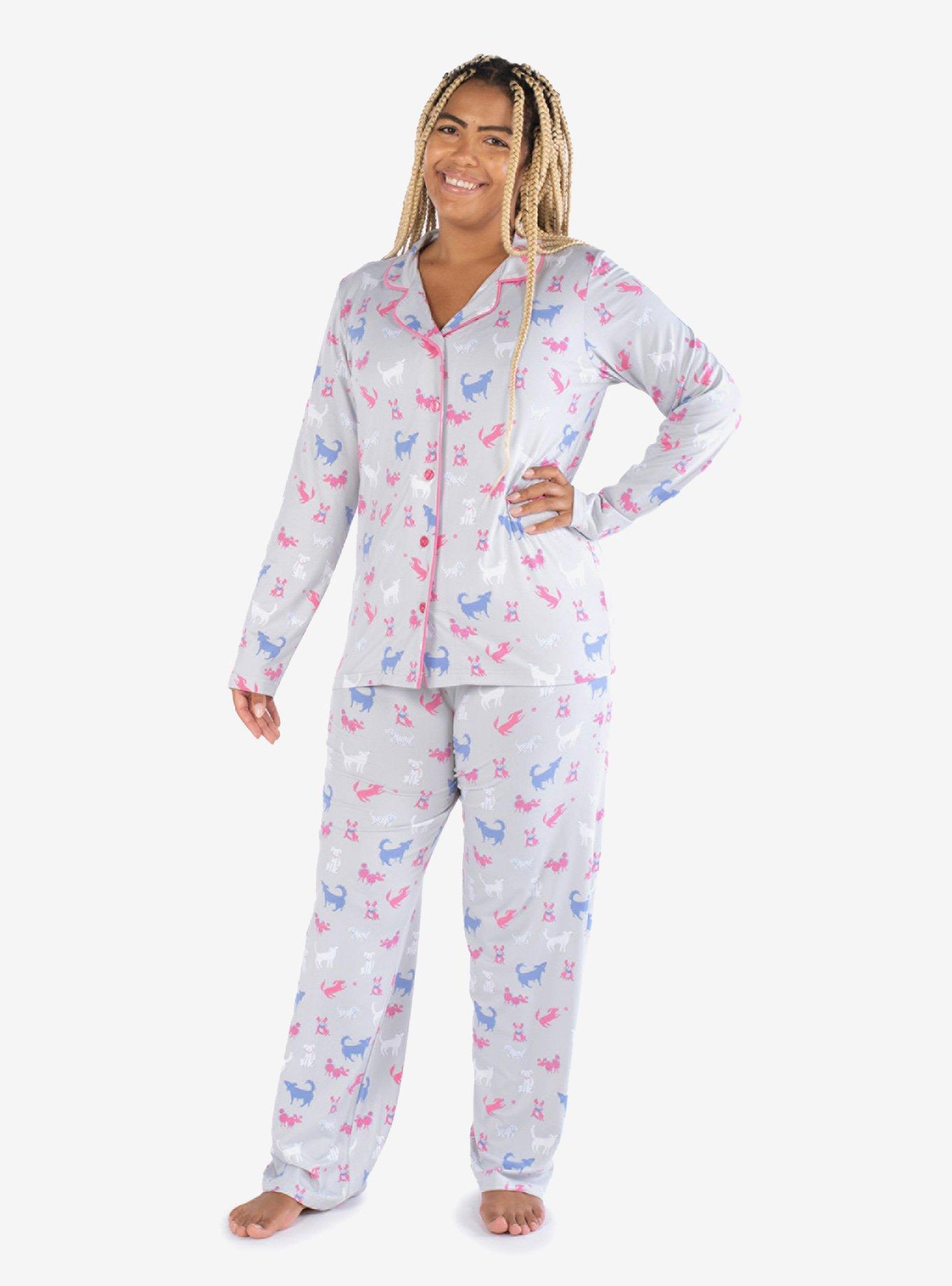 Dottie Doggies Notch Collar Pajama Set