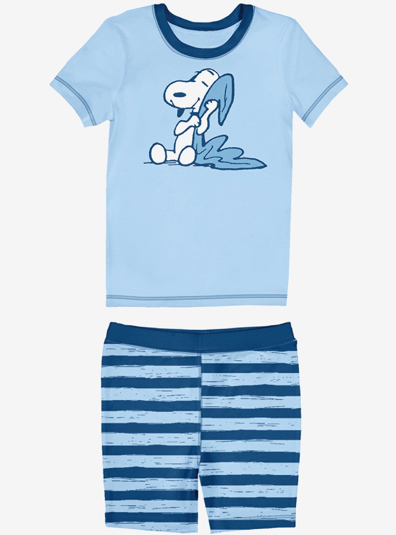 Snoopy Blanket Snuggle Stripe Snug Youth Pajama Set