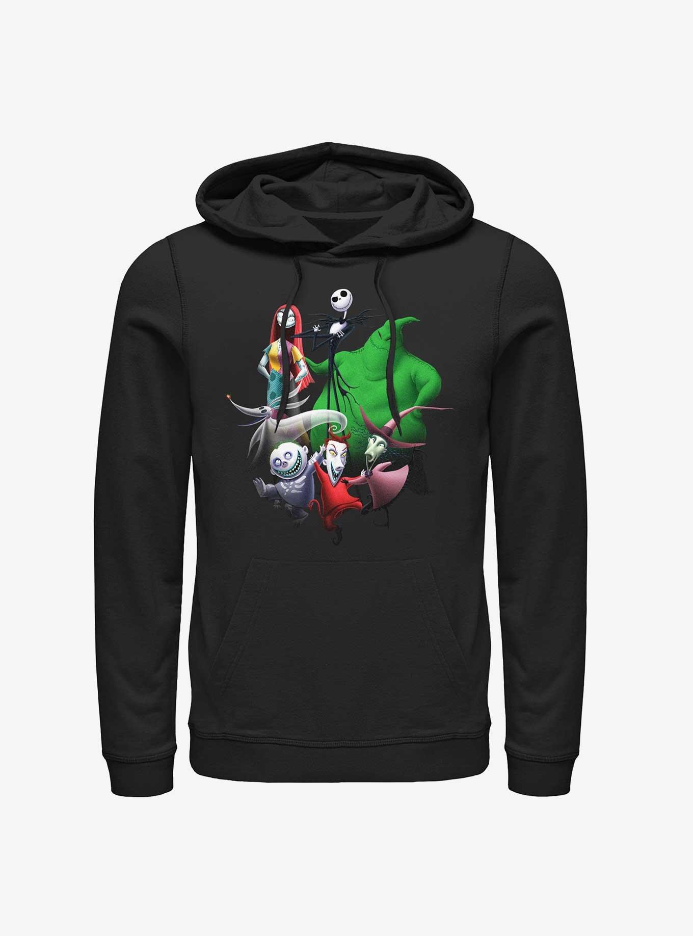 The Nightmare Before Christmas Group Hoodie, BLACK, hi-res