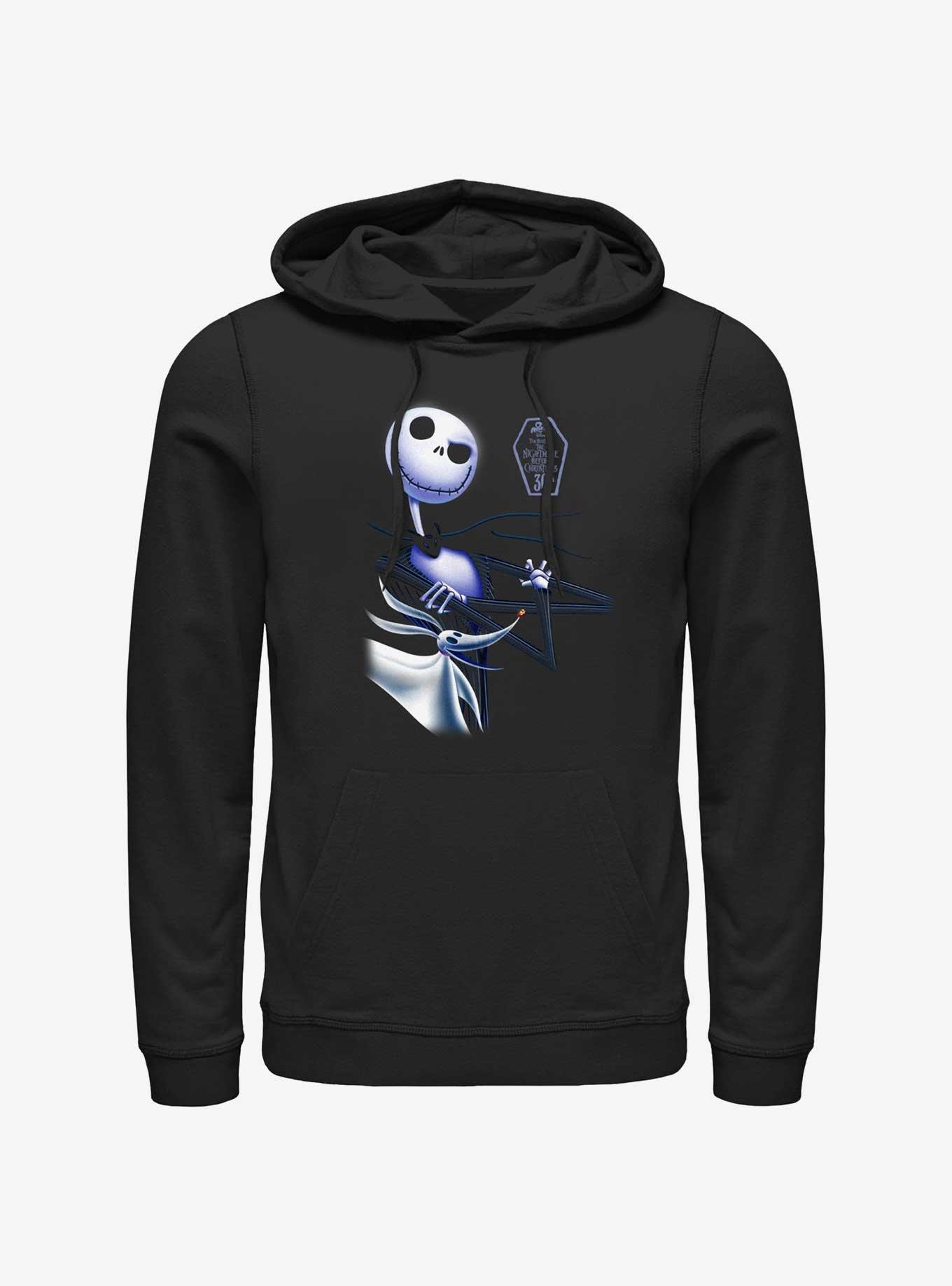 The Nightmare Before Christmas Jack & Zero 30th Anniversary Hoodie, BLACK, hi-res