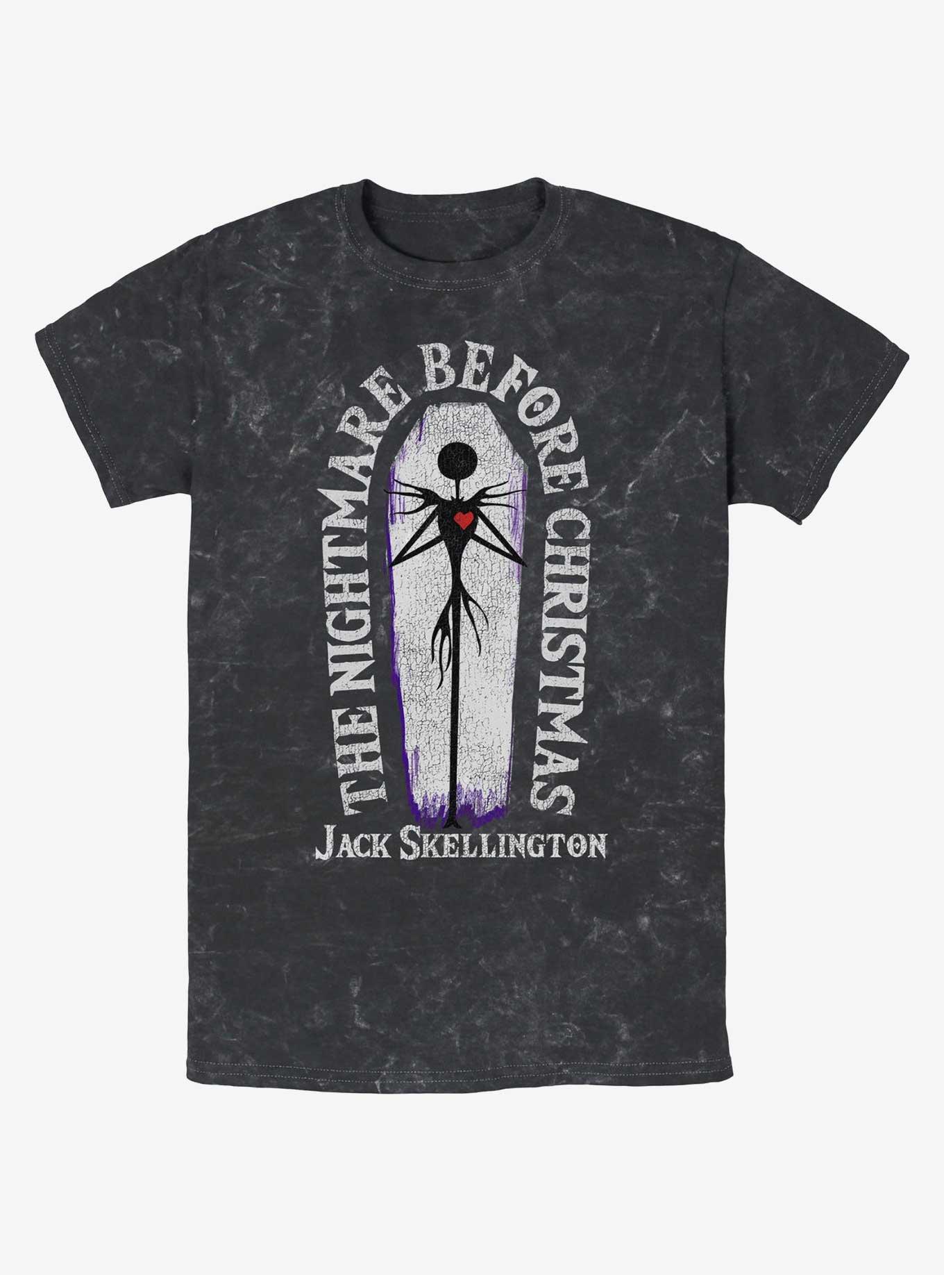 The Nightmare Before Christmas Nightmare Coffin Mineral Wash T-Shirt, , hi-res