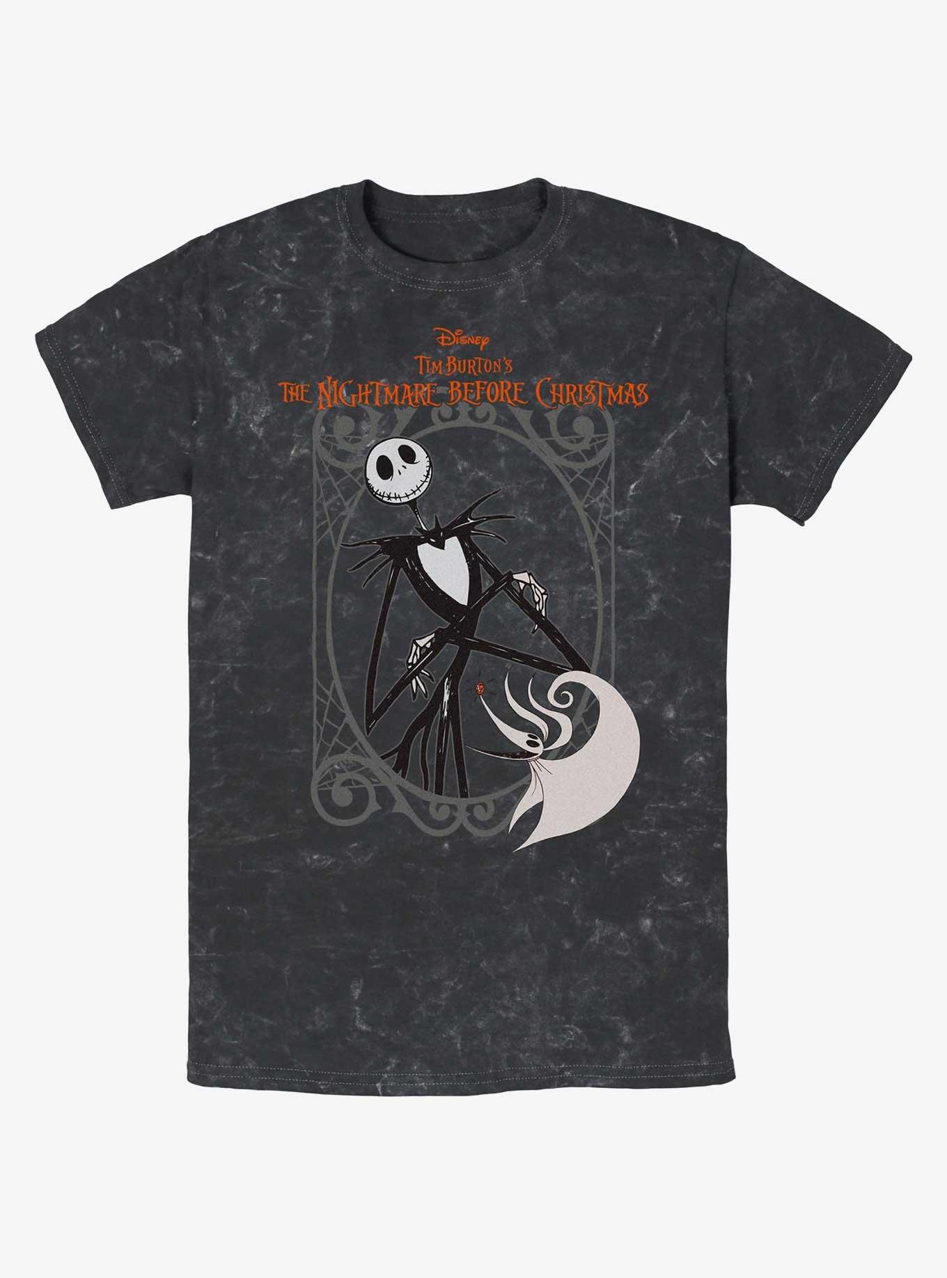 The Nightmare Before Christmas Jack & Zero Frame Mineral Wash T-Shirt, , hi-res