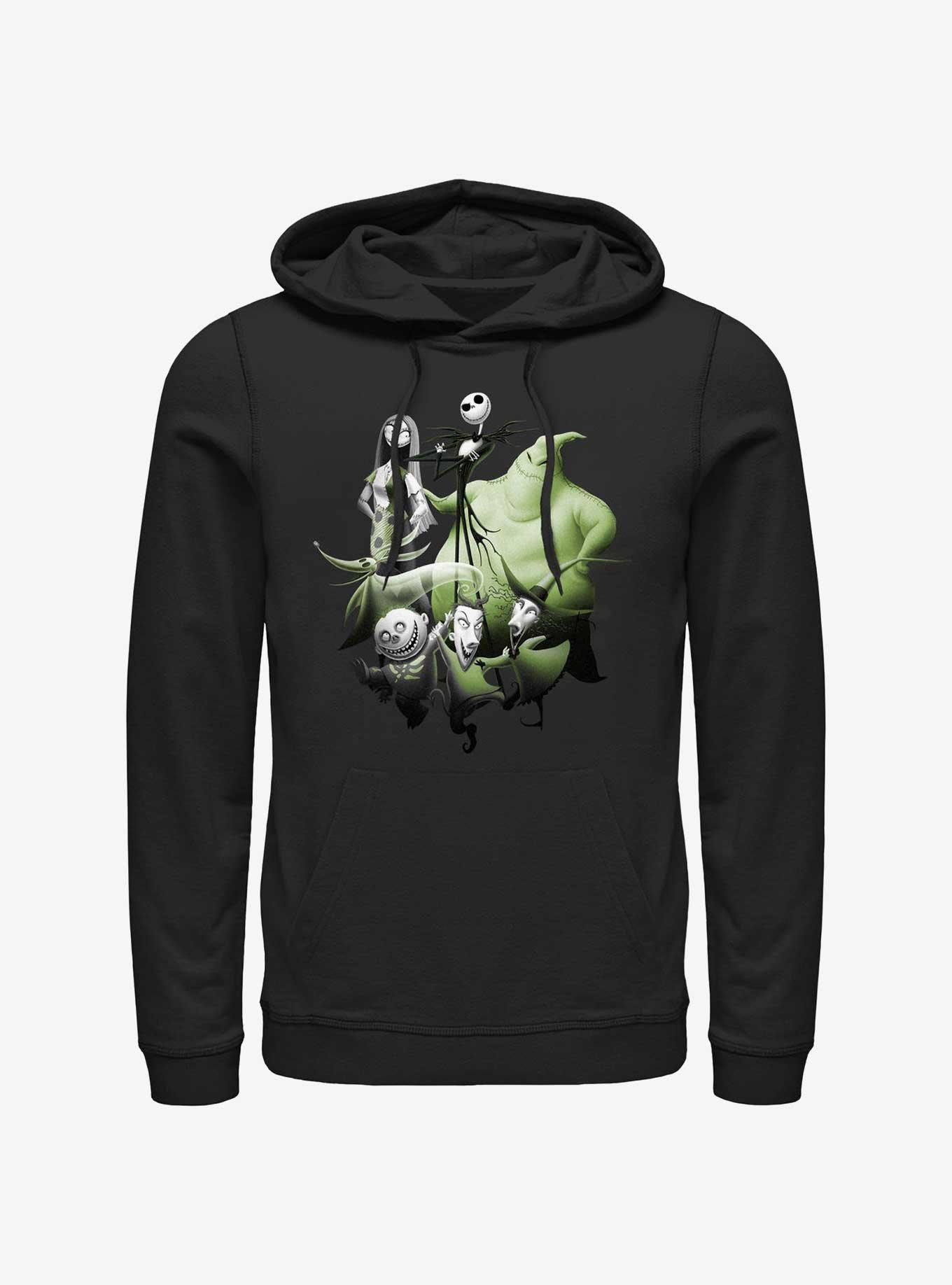 The Nightmare Before Christmas Character Group Shot Hoodie, BLACK, hi-res