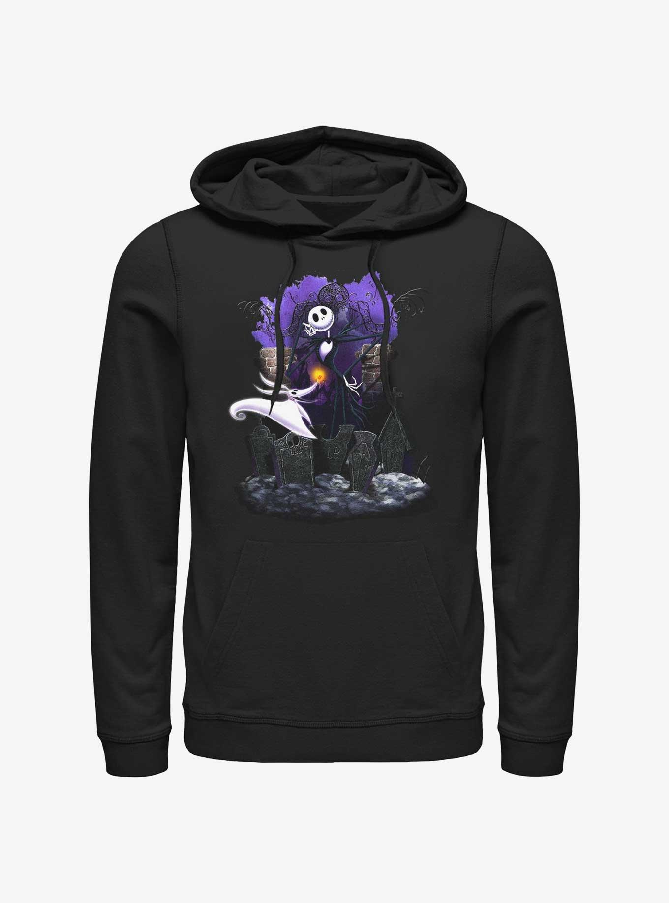 The Nightmare Before Christmas Jack & Zero Graveyard Hoodie, BLACK, hi-res