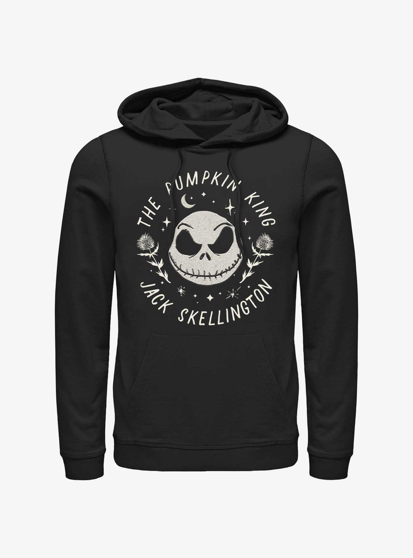 The Nightmare Before Christmas Jack Dandelion Floral Hoodie, BLACK, hi-res