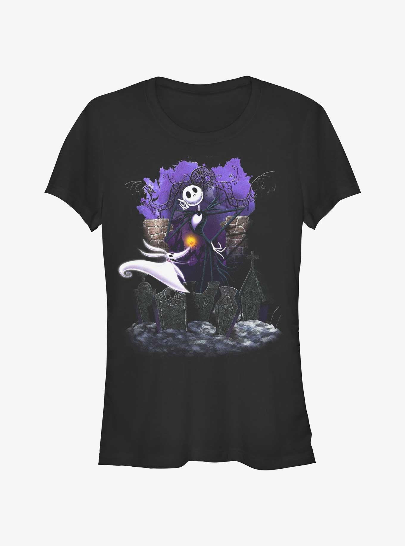 The Nightmare Before Christmas Jack & Zero Graveyard Girls T-Shirt, BLACK, hi-res