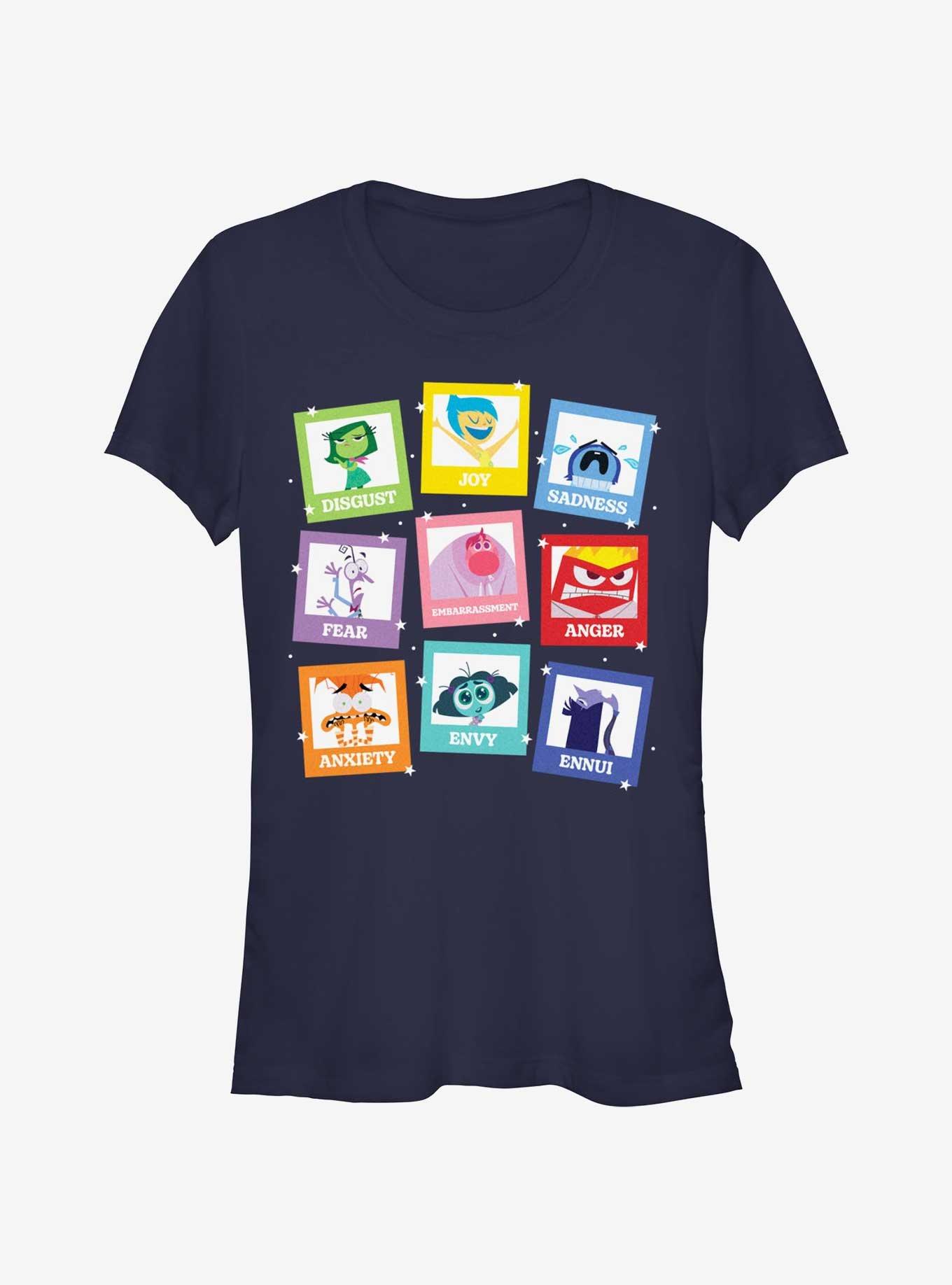 Disney Pixar Inside Out 2 Emotions Jumble Girls T-Shirt, NAVY, hi-res