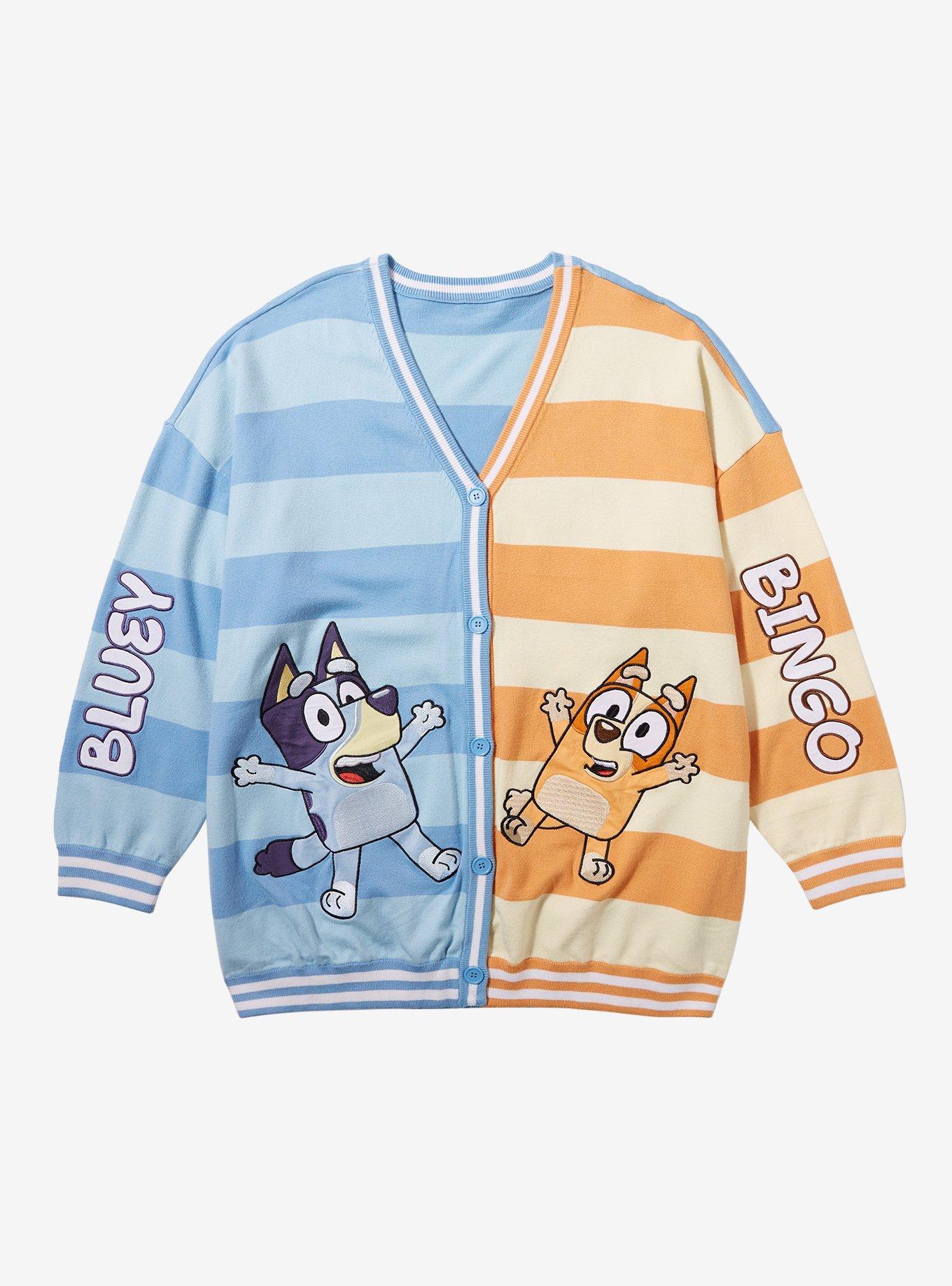 Bluey Bingo Contrast Stripe Cardigan Plus Size Her Universe - Main Image