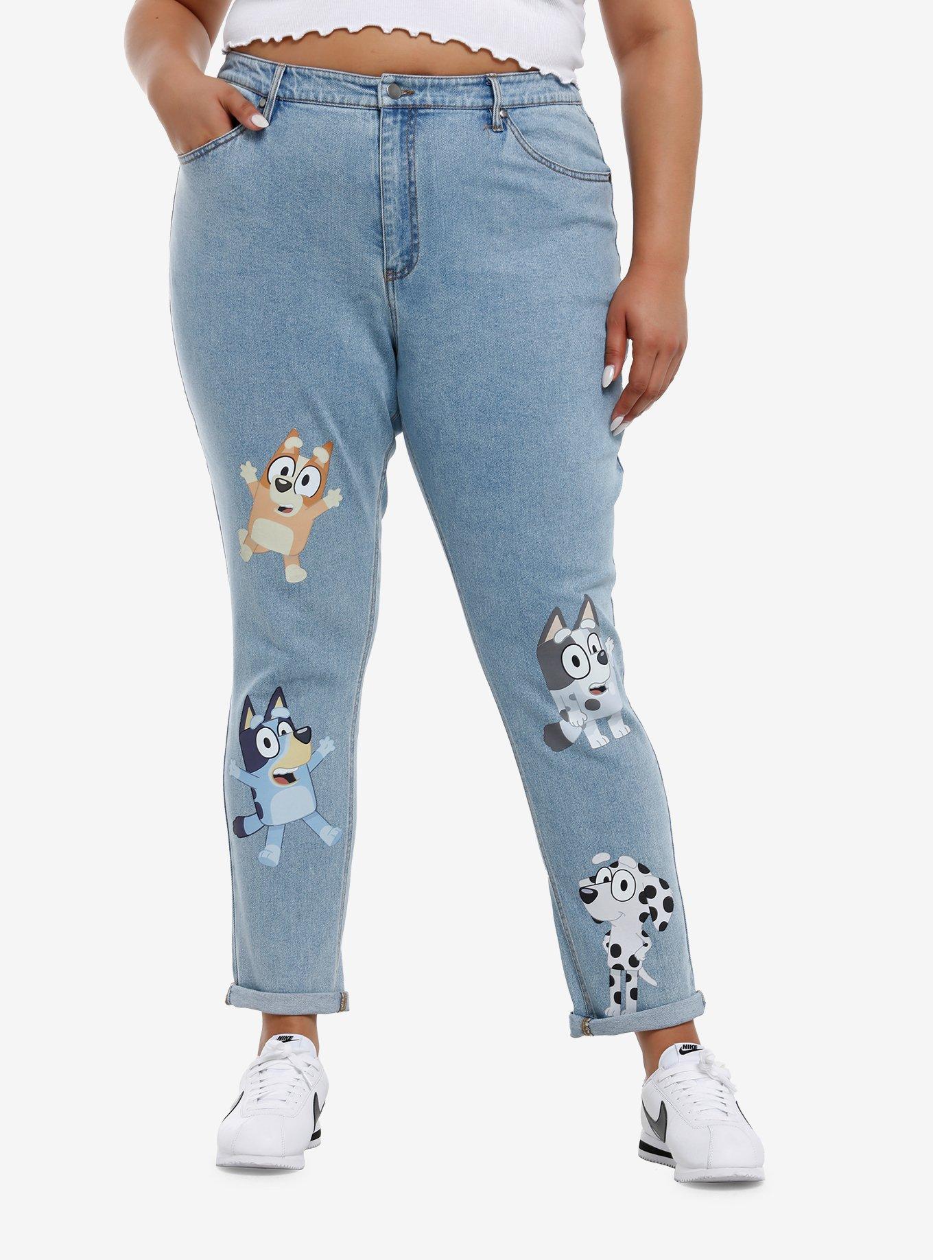 Bluey Characters Mom Jeans Plus Size, , hi-res