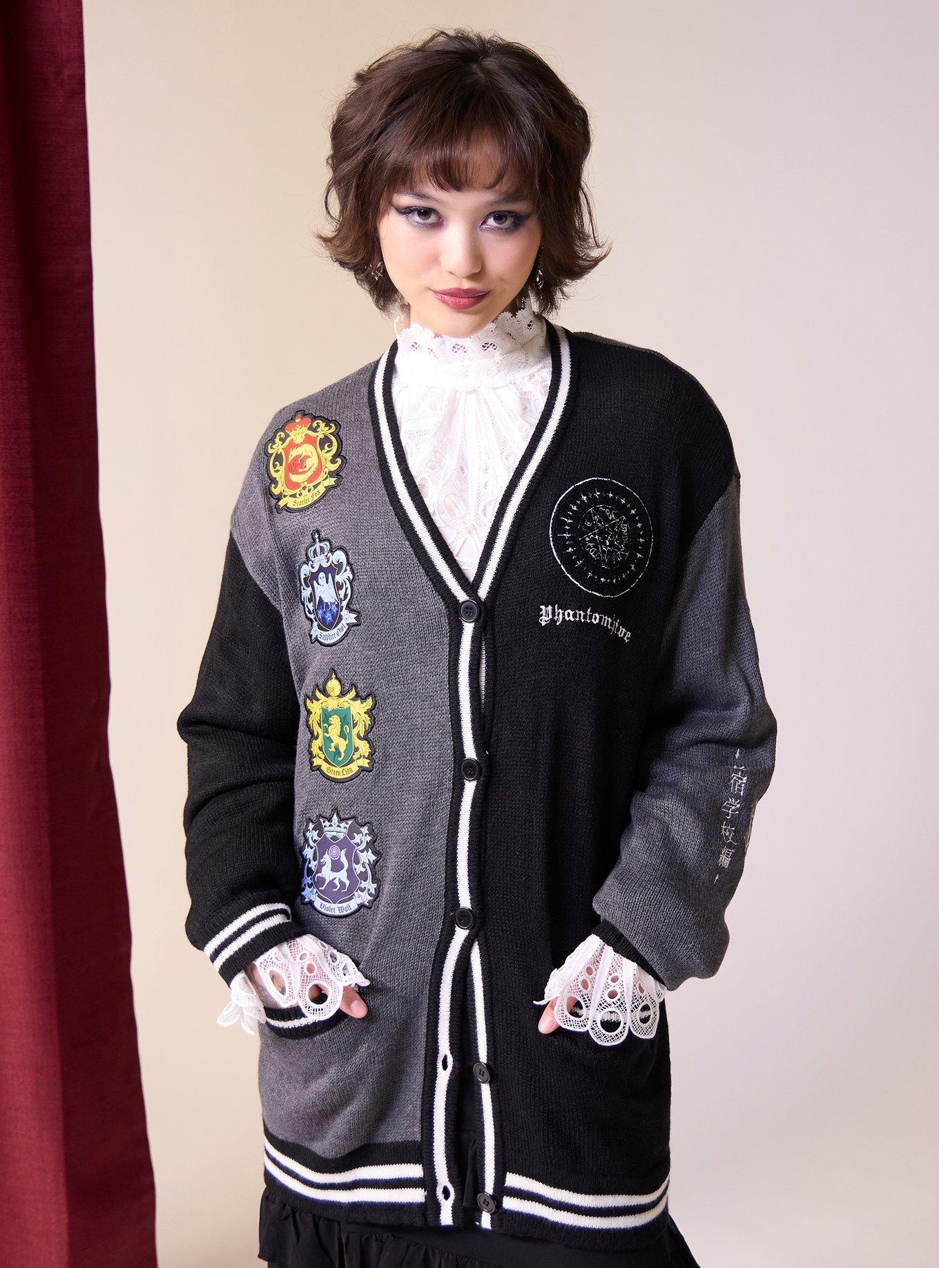 Black Butler Weston College Crests Split Cardigan, , hi-res