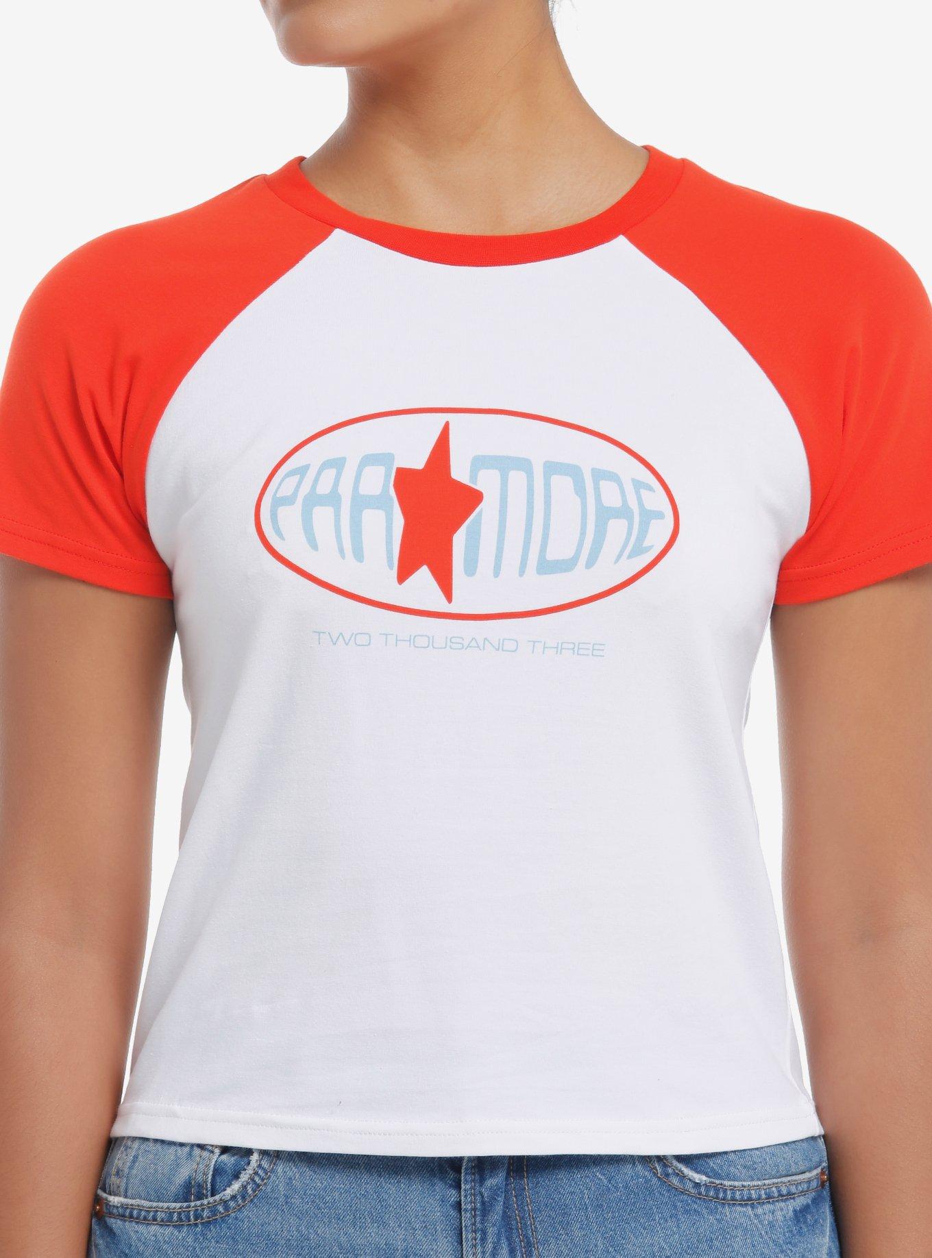 Paramore Red Star Girls Raglan Baby T-Shirt, , hi-res