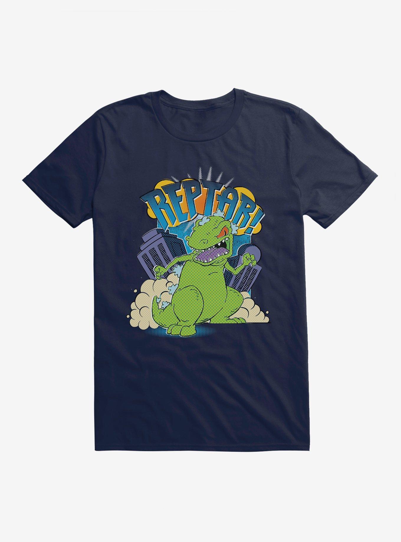 Rugrats Reptar Destruction T-Shirt, MIDNIGHT NAVY, hi-res