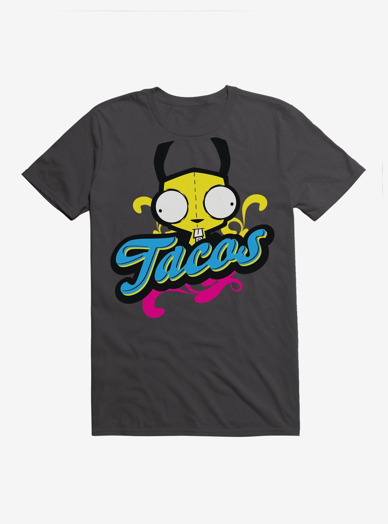 Invader Zim Gir Neon Tacos T-Shirt, HEAVY METAL, hi-res