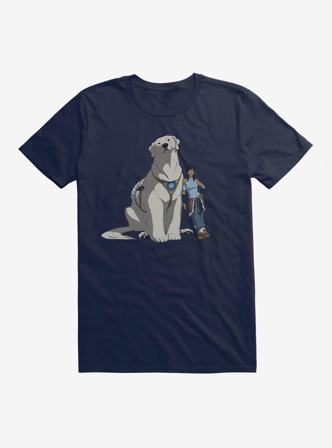 The Legend of Korra Korra and Naga T-Shirt, MIDNIGHT NAVY, hi-res
