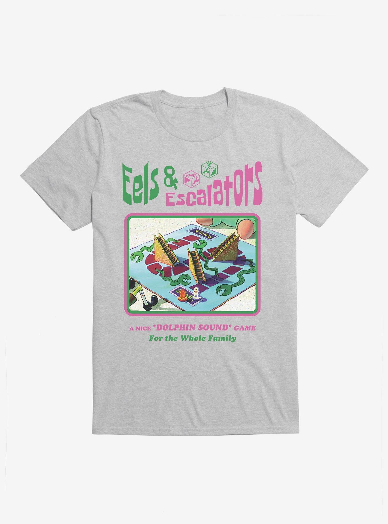 SpongeBob SquarePants Eels and Escalators Game T-Shirt, HEATHER GREY, hi-res