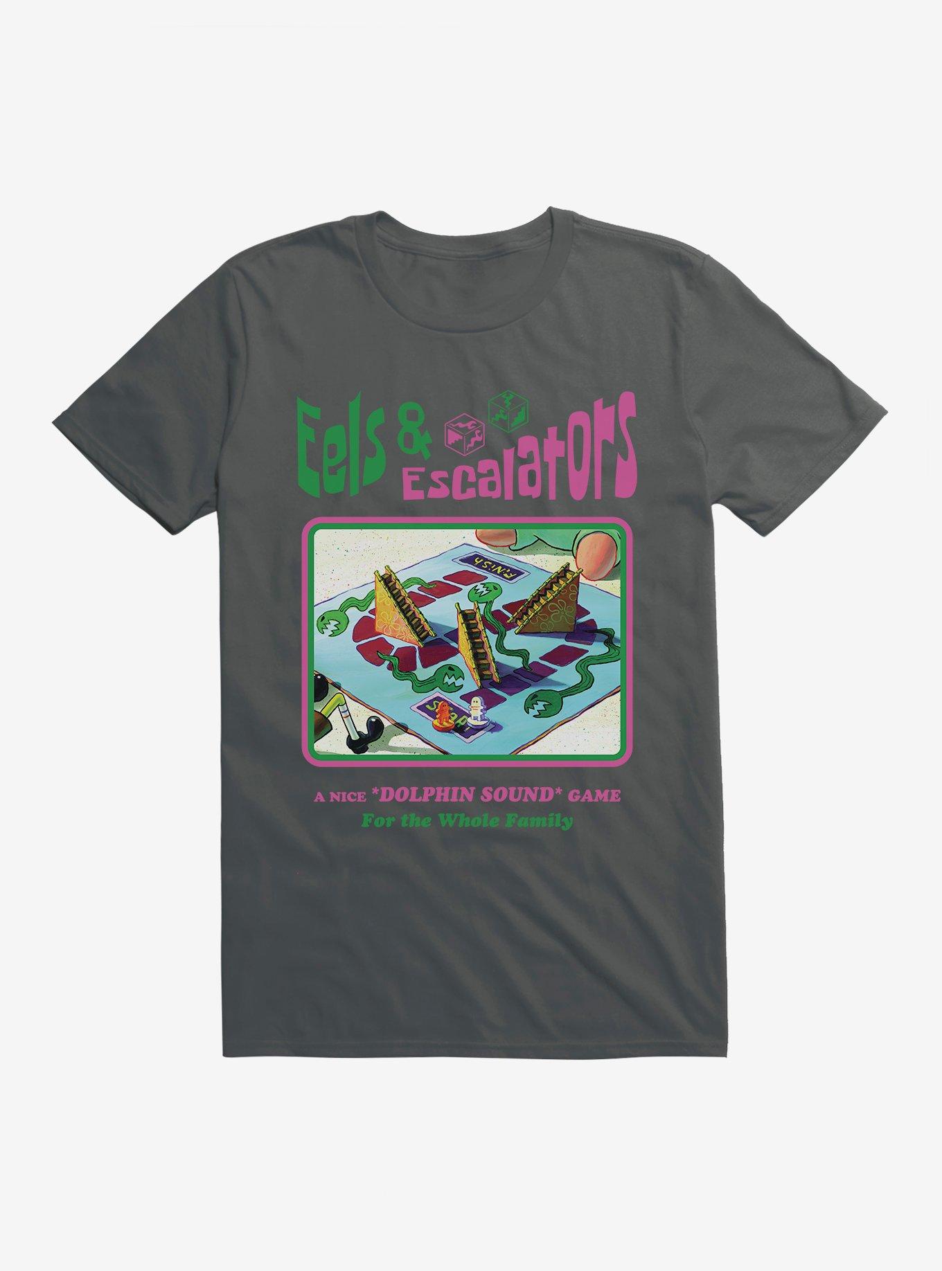 SpongeBob SquarePants Eels and Escalators Game T-Shirt, CHARCOAL, hi-res