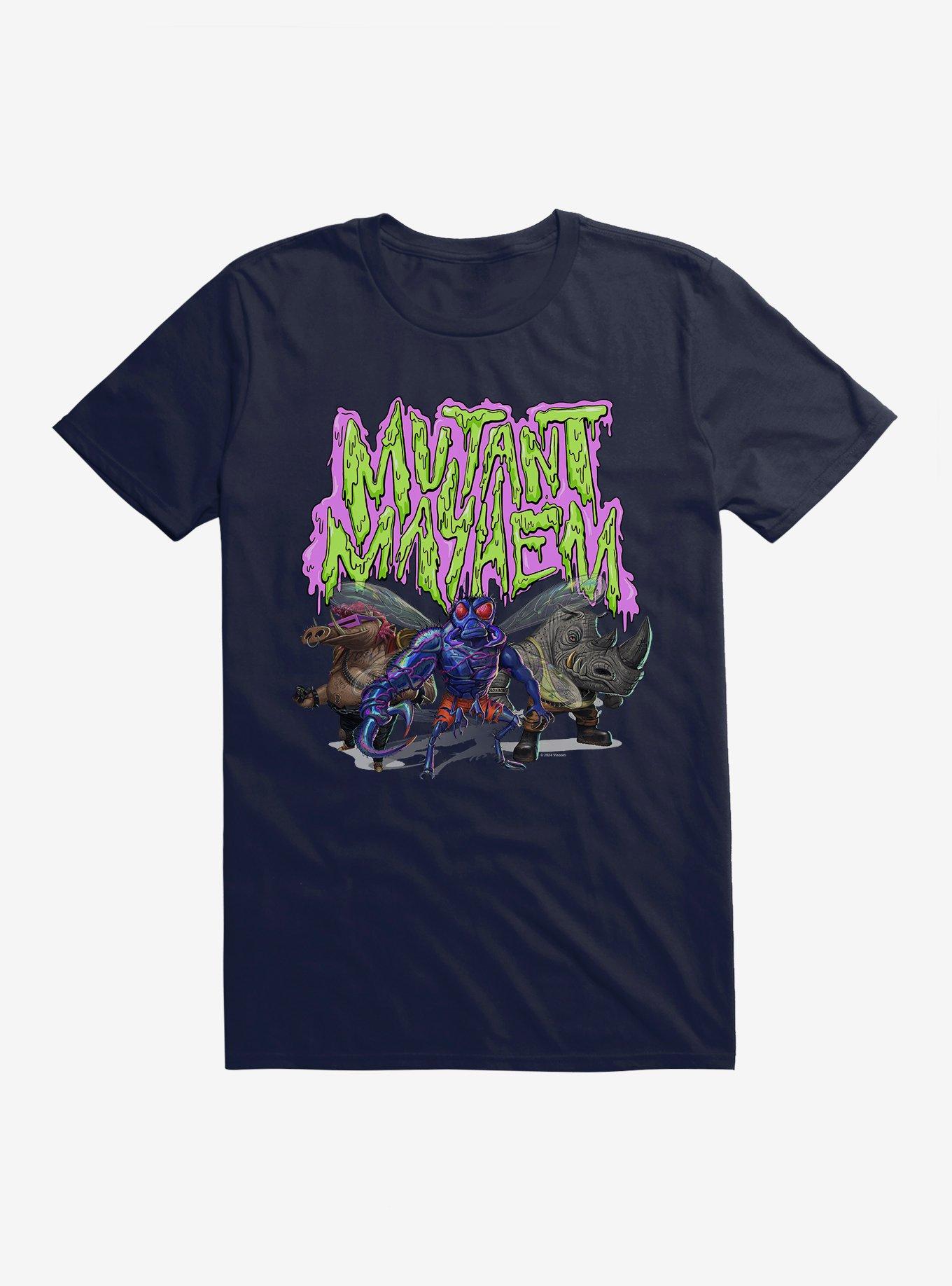 Teenage Mutant Ninja Turtles: Mutant Mayhem Villains Slime Logo T-Shirt, NAVY, hi-res