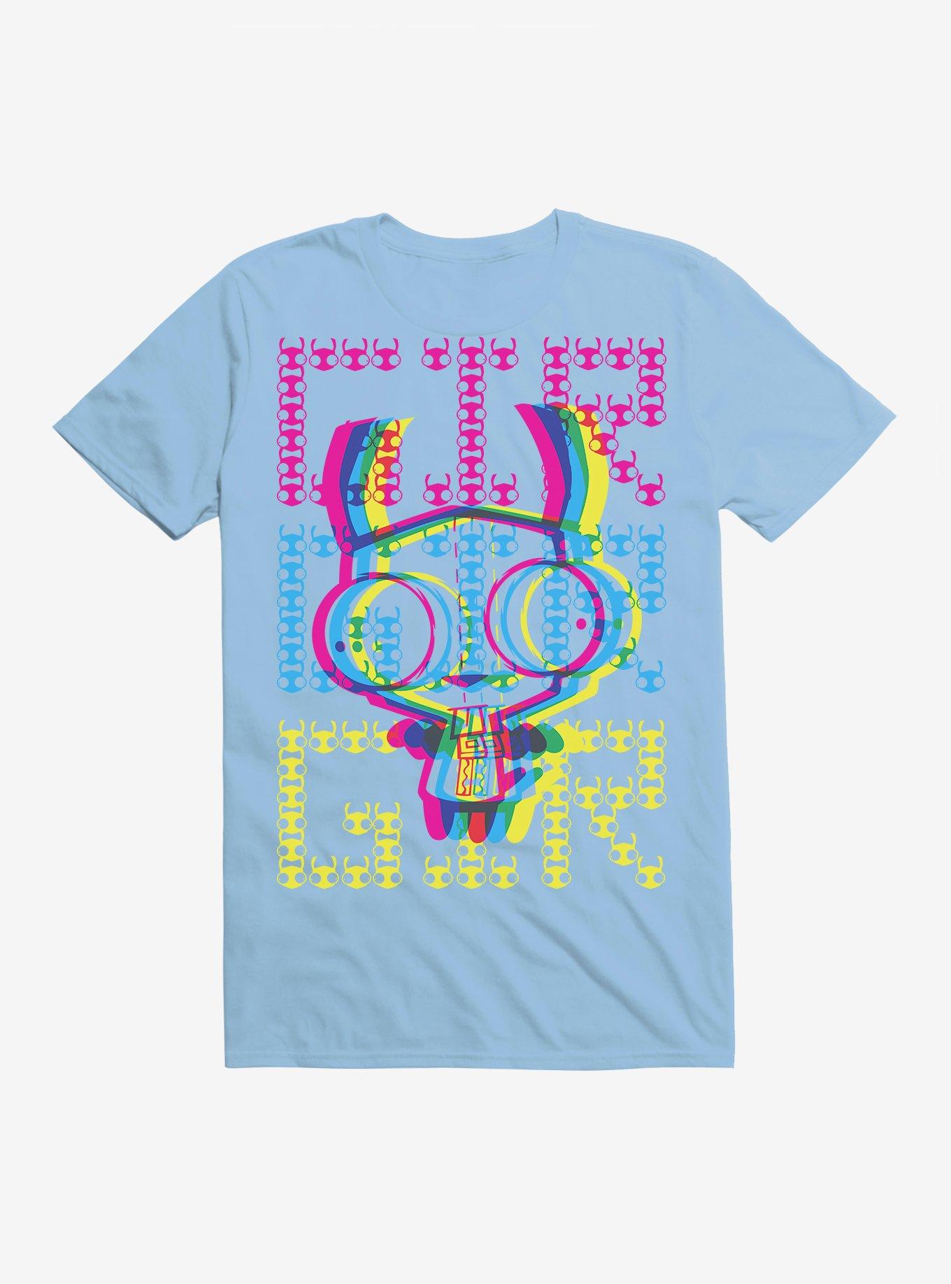 Invader Zim GIR Neon Stack T-Shirt, , hi-res