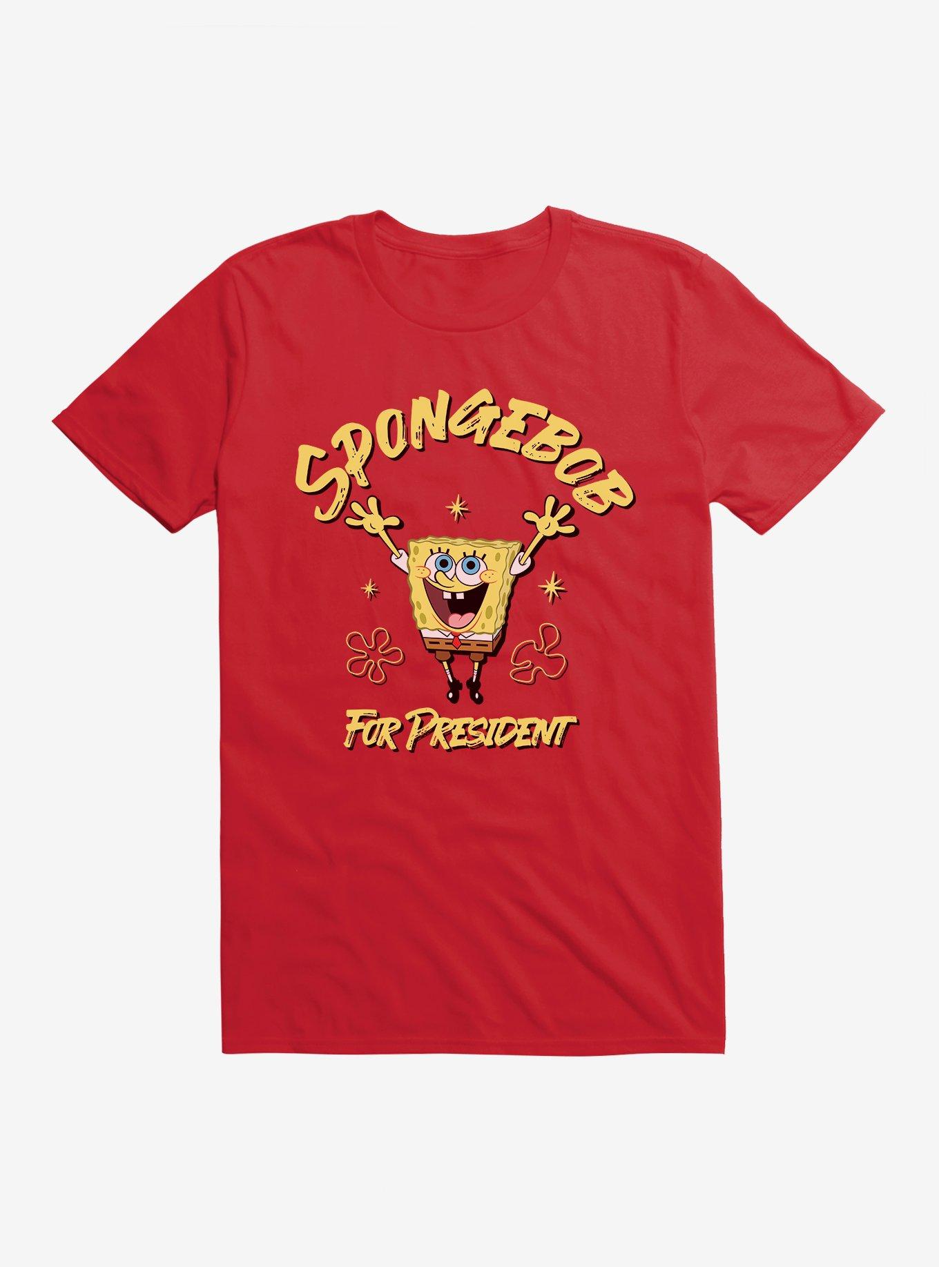 SpongeBob SquarePants SpongeBob For President T-Shirt, RED, hi-res