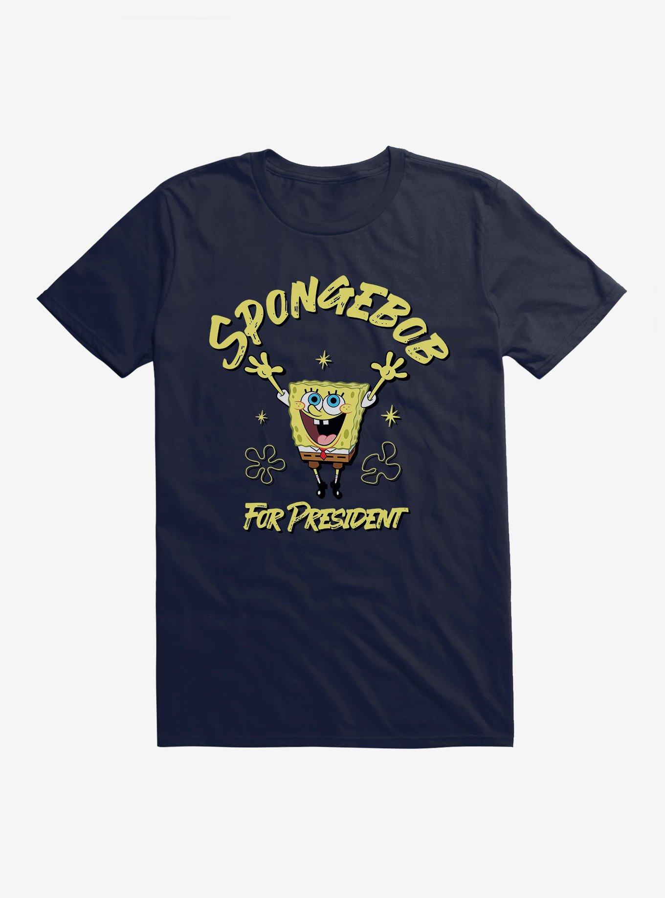 SpongeBob SquarePants SpongeBob For President T-Shirt, NAVY, hi-res