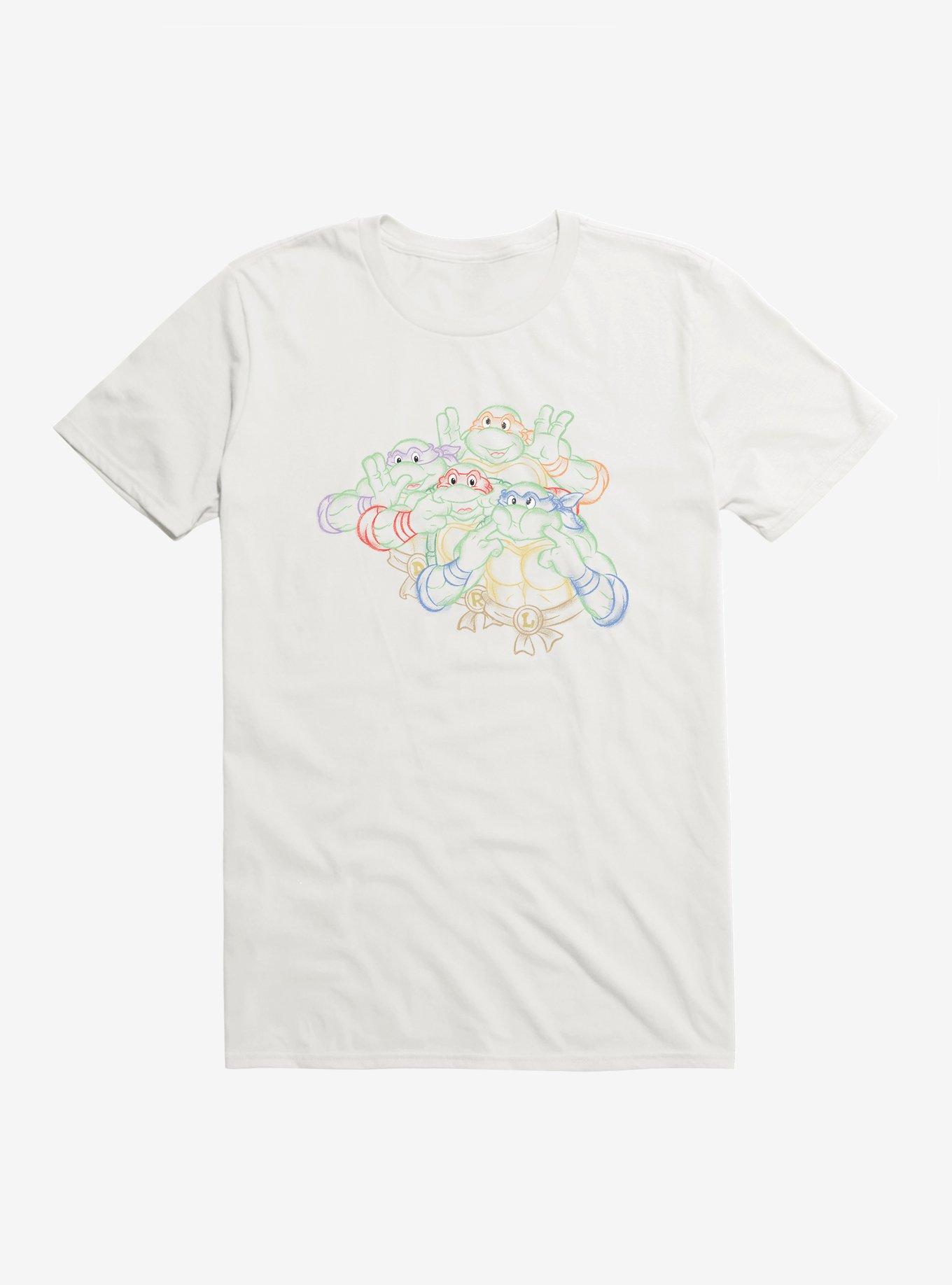 Teenage Mutant Ninja Turtles Neon Chalk Making Faces T-Shirt, , hi-res