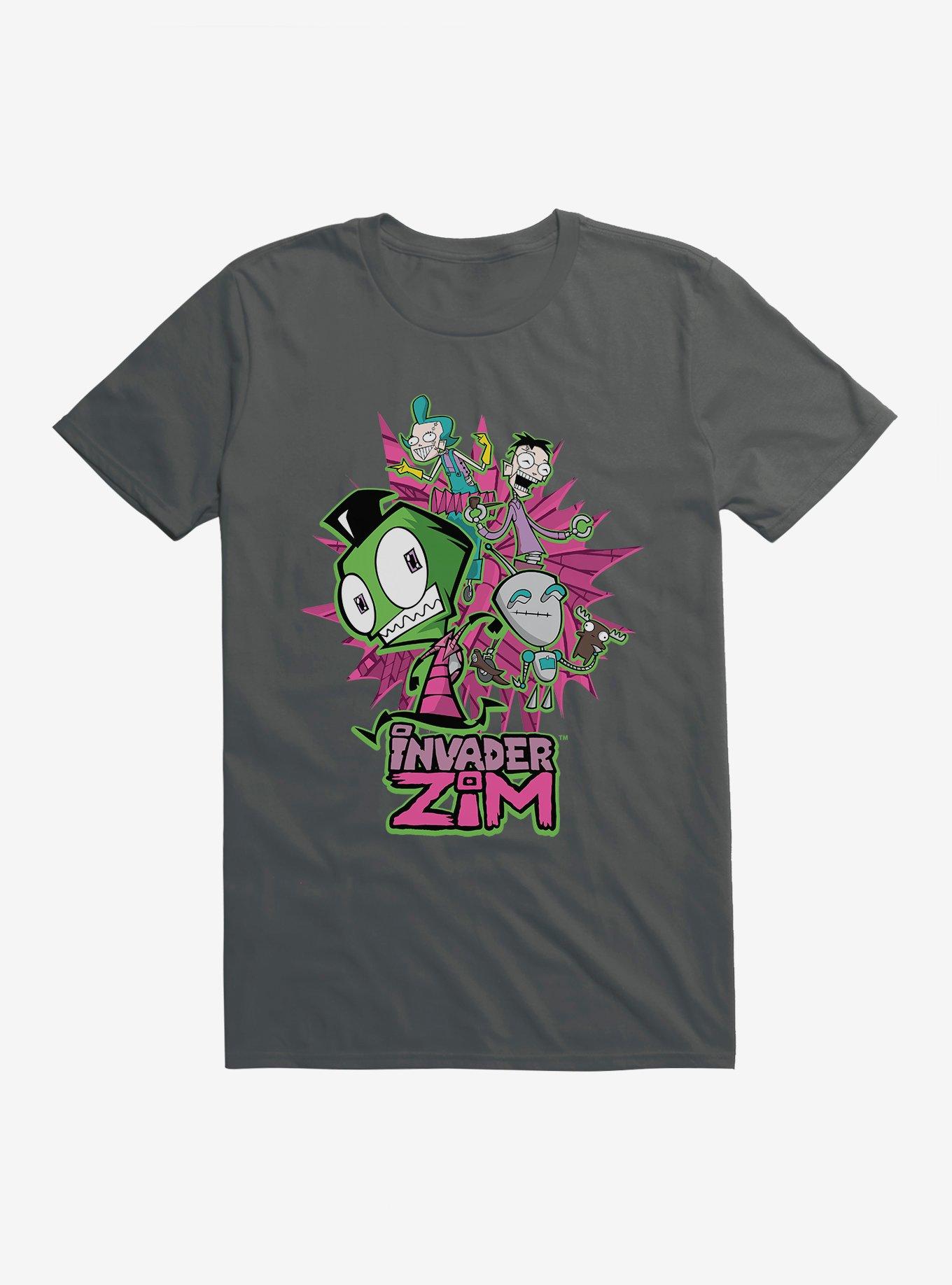 Invader Zim GIR & Roboparents T-Shirt, CHARCOAL, hi-res