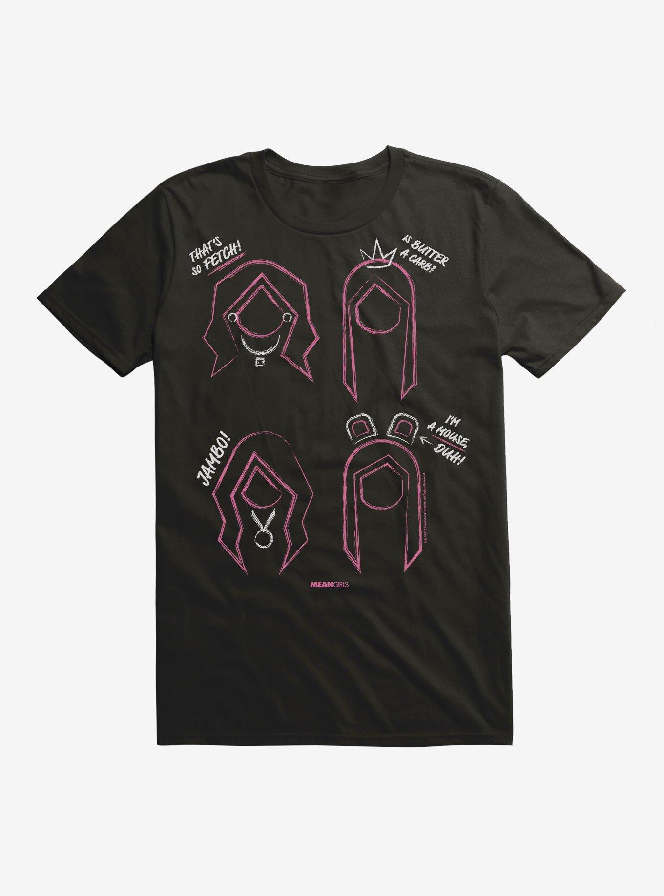 Mean Girls Character Outline T-Shirt