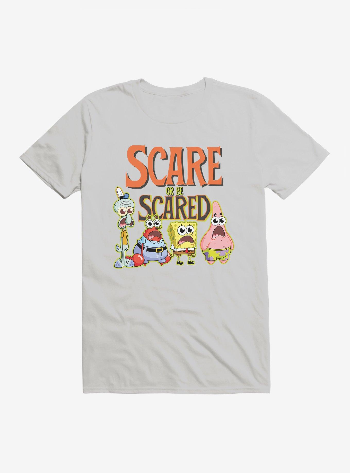 SpongeBob SquarePants Scare Or Be Scared T-Shirt, ICE GREY, hi-res