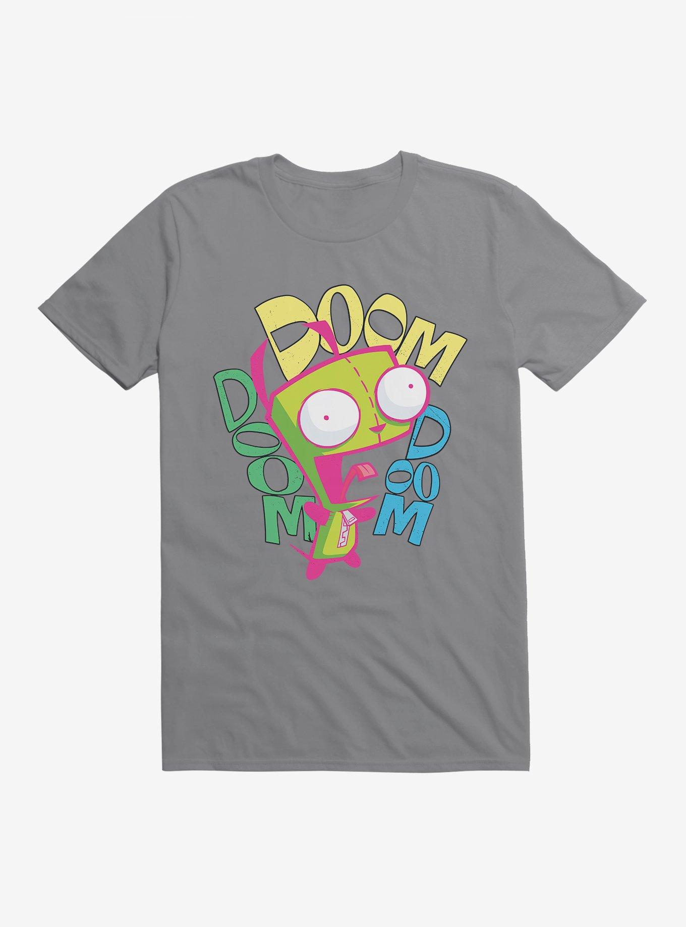 Invader Zim Doom Doom Doom GIR T-Shirt, STORM GREY, hi-res