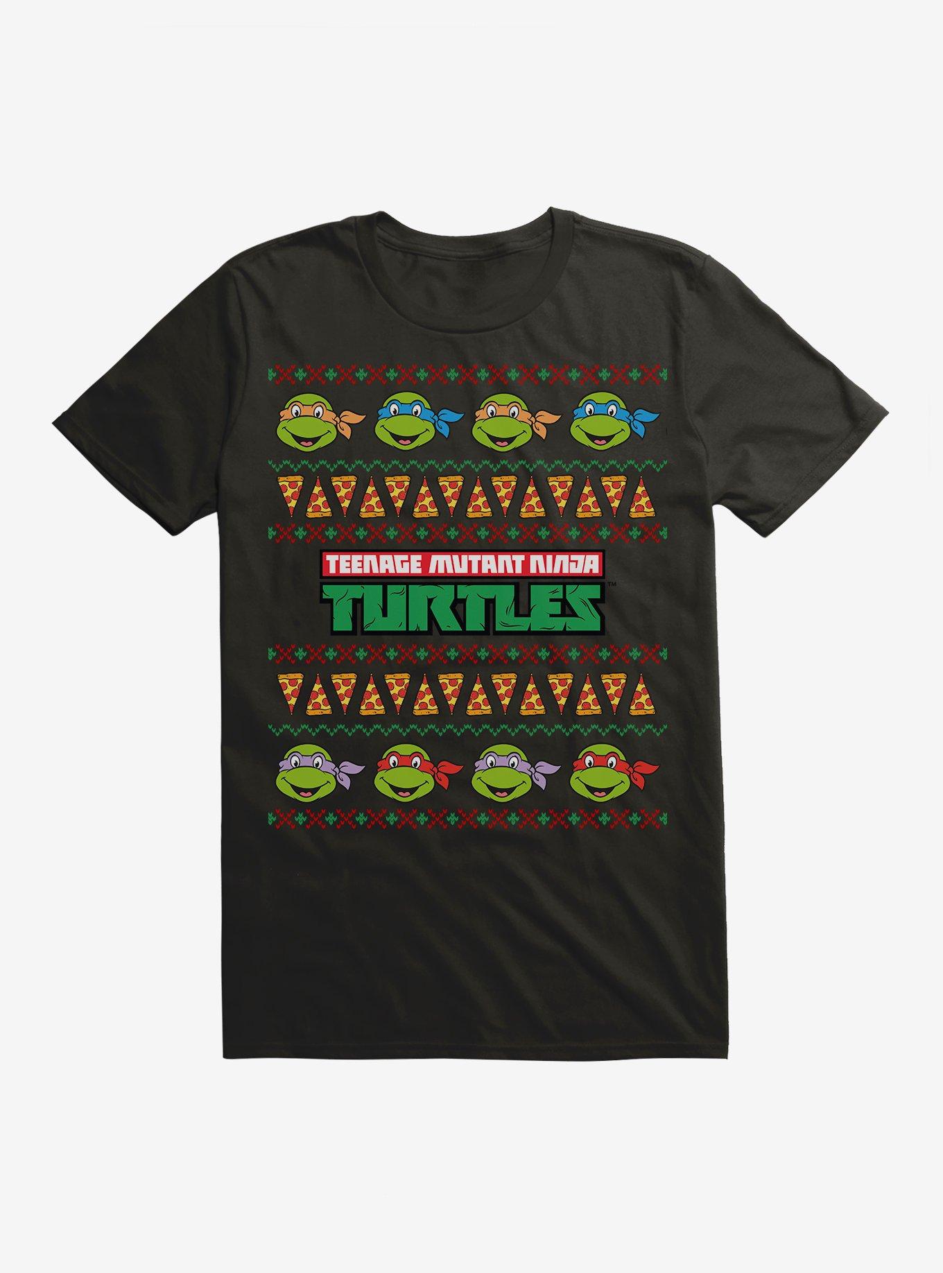 Teenage Mutant Ninja Turtles Ugly Christmas Sweater T-Shirt, BLACK, hi-res