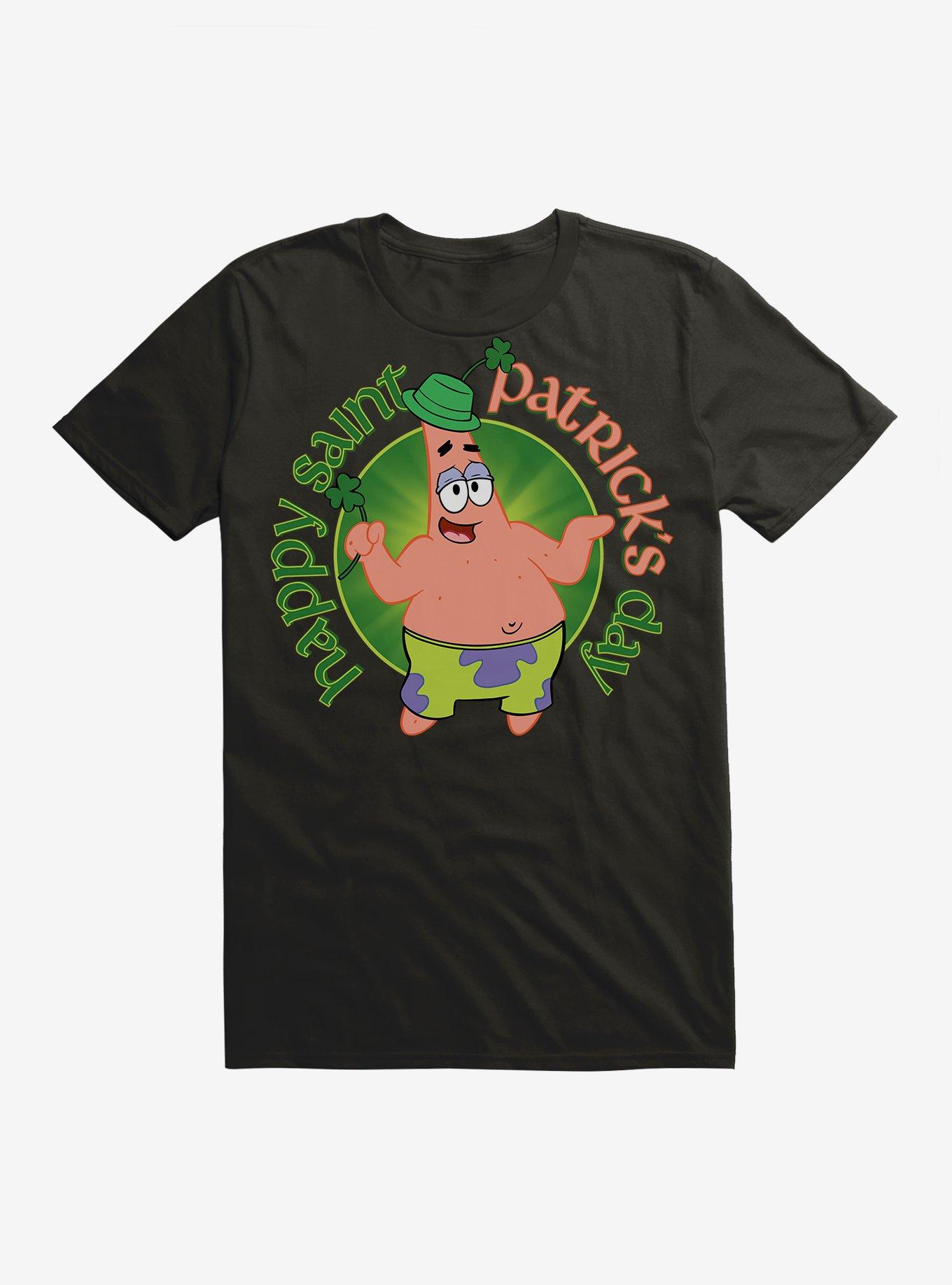SpongeBob SquarePants Happy St. Patrick's Day Green T-Shirt, BLACK, hi-res