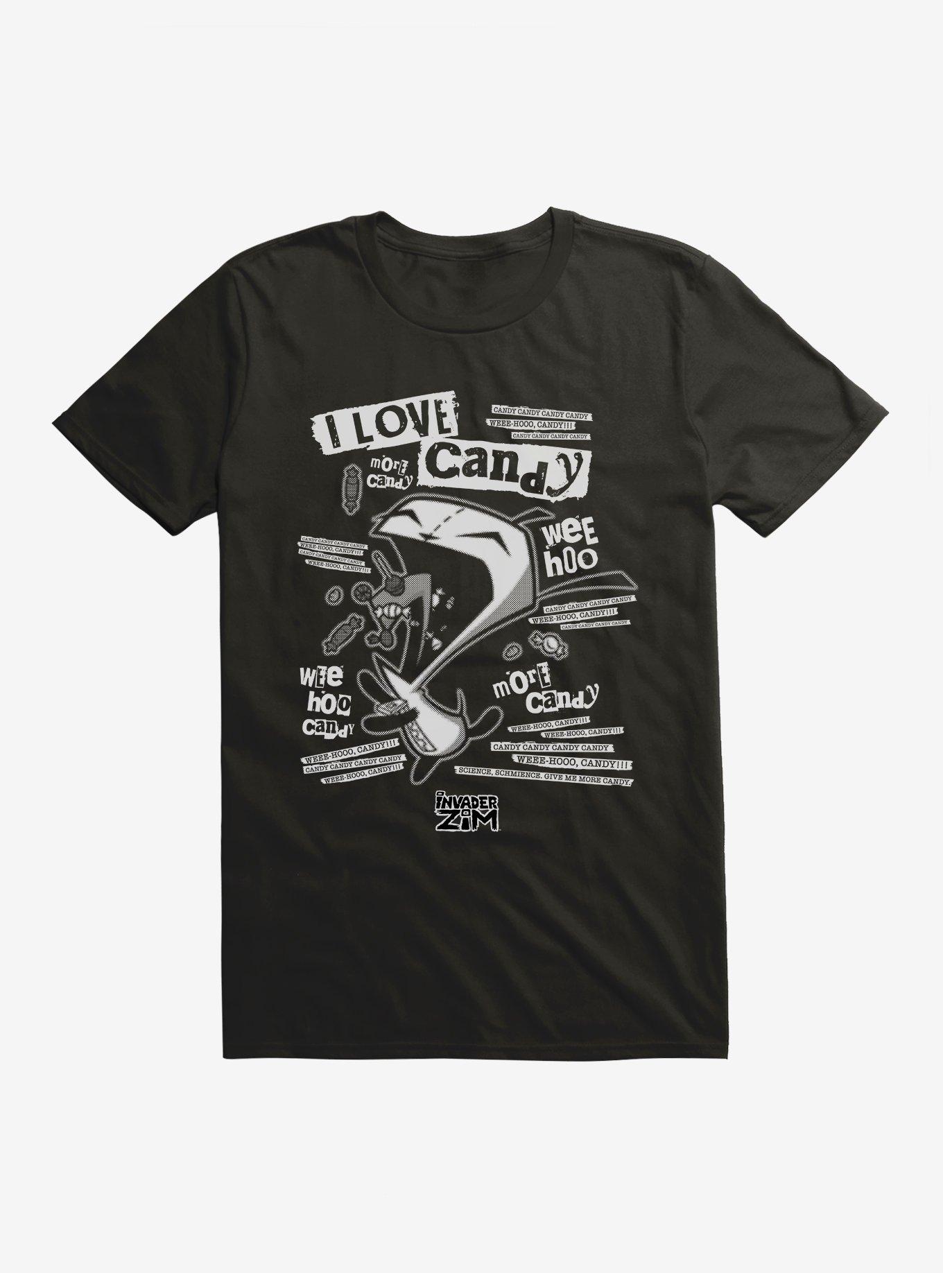 Invader Zim I Love Candy GIR T-Shirt, , hi-res