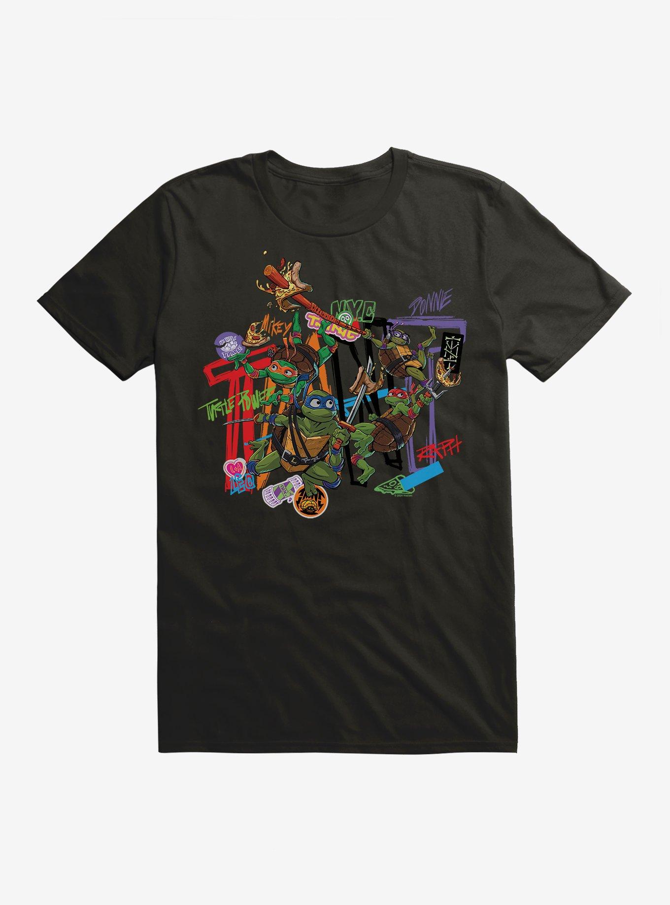Teenage Mutant Ninja Turtles: Mutant Mayhem Grafitti Collage T-Shirt, BLACK, hi-res