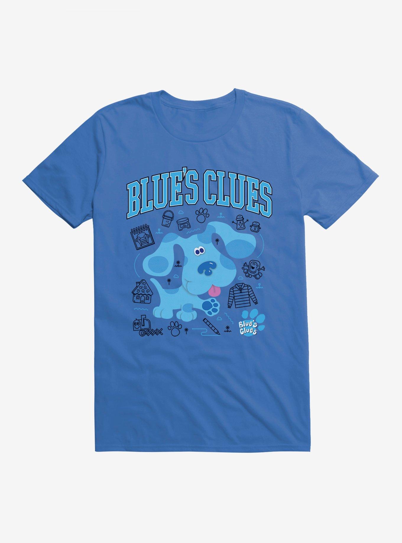 Blue's Clues Collegiate Font Icons T-Shirt, ROYAL, hi-res