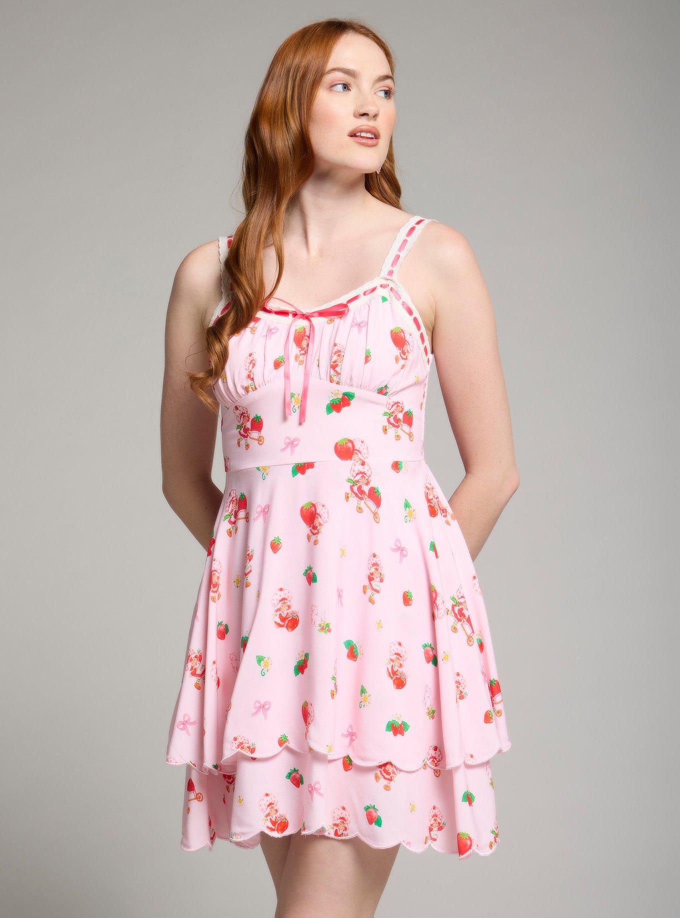 Strawberry Shortcake Coquette Allover Print Dress, , hi-res