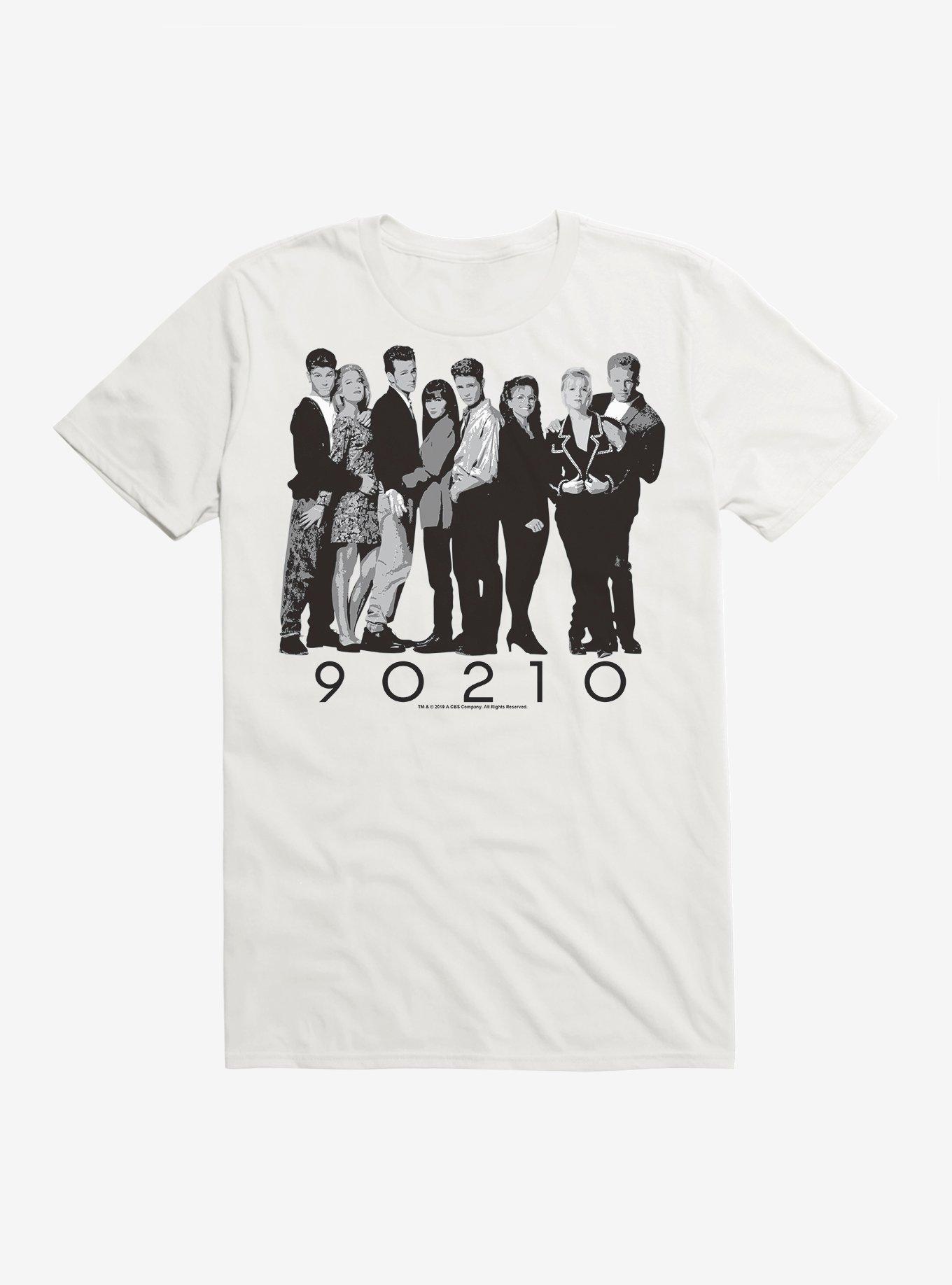 Beverly Hills 90210 Black and White Cast T-Shirt, WHITE, hi-res