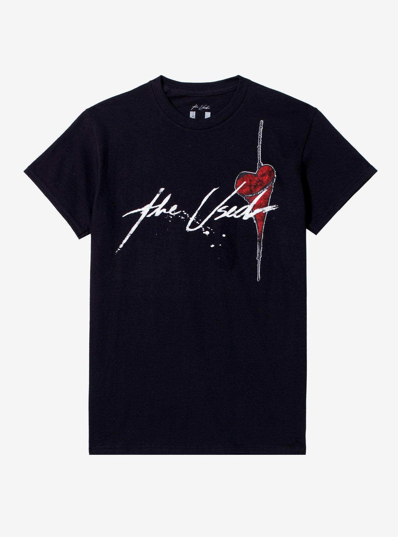 The Used Love And Death Heart Boyfriend Fit Girls T-Shirt, , hi-res