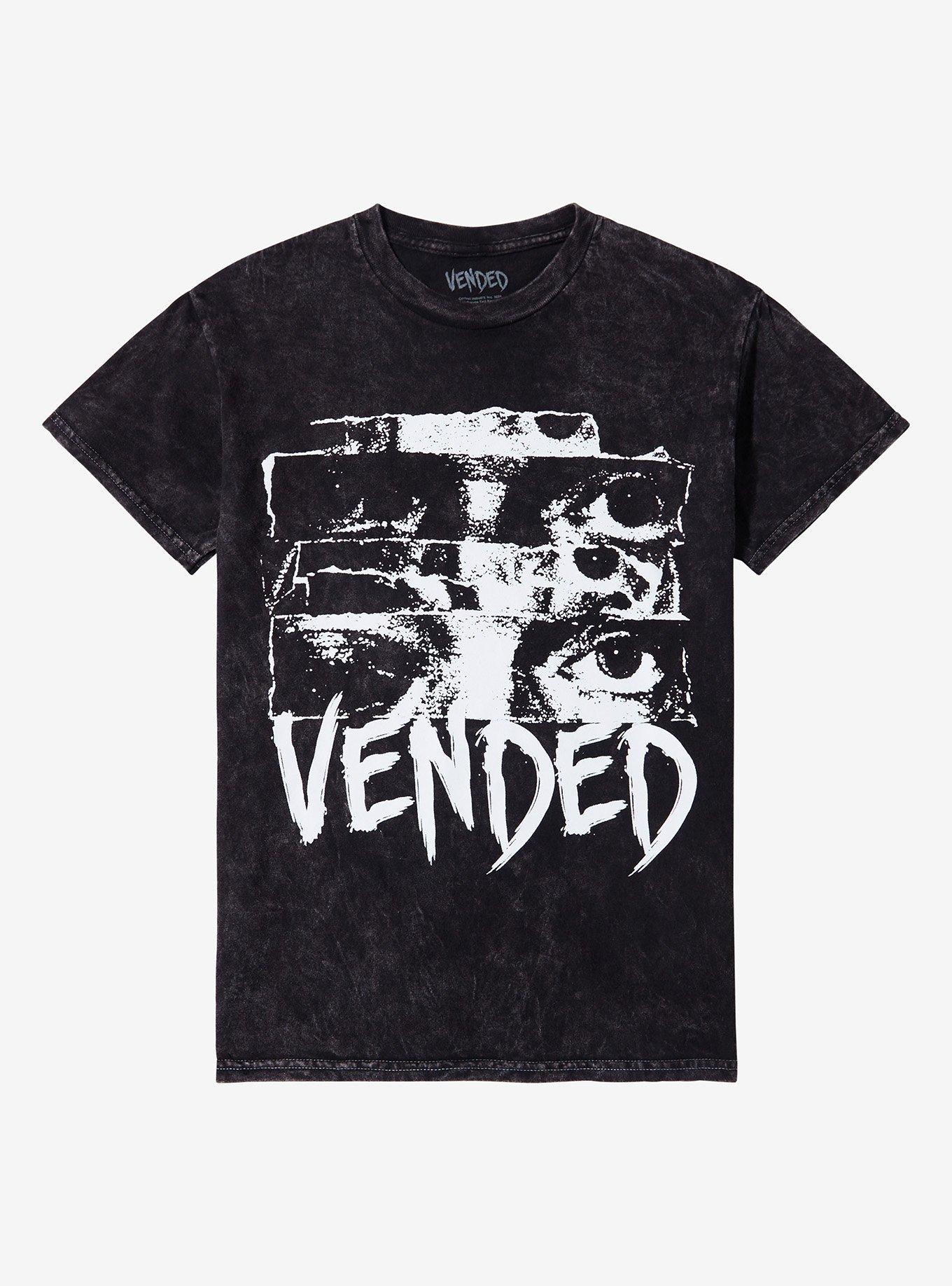 Vended Stacked Eyes Mineral Wash T-Shirt, , hi-res