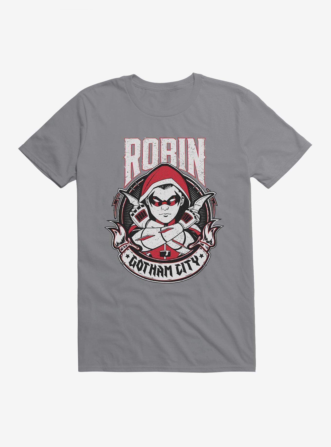 Batman Robin Damian Wayne T-Shirt, STORM GREY, hi-res