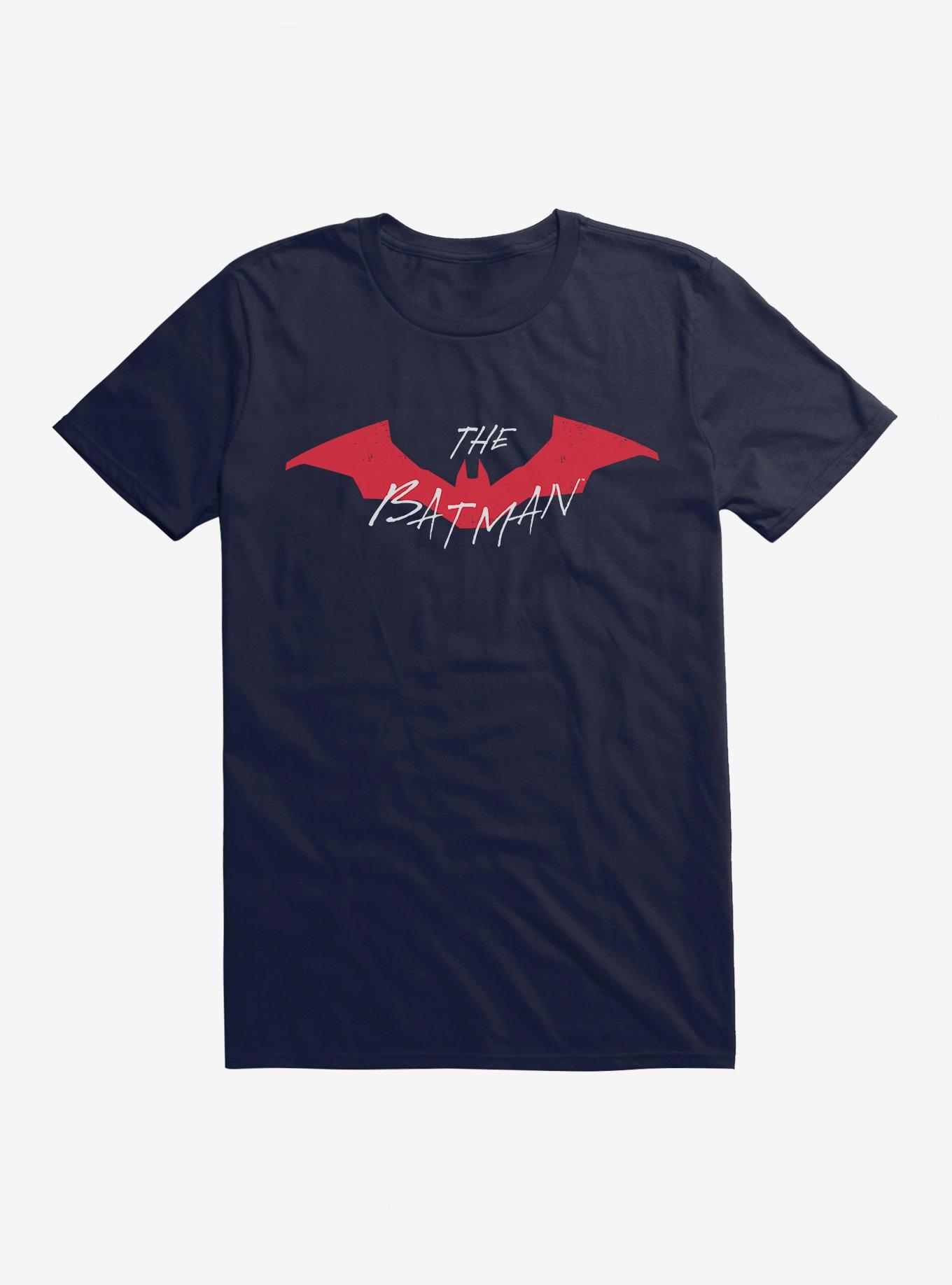 Batman Solid Red Bat T-shirt, NAVY, hi-res